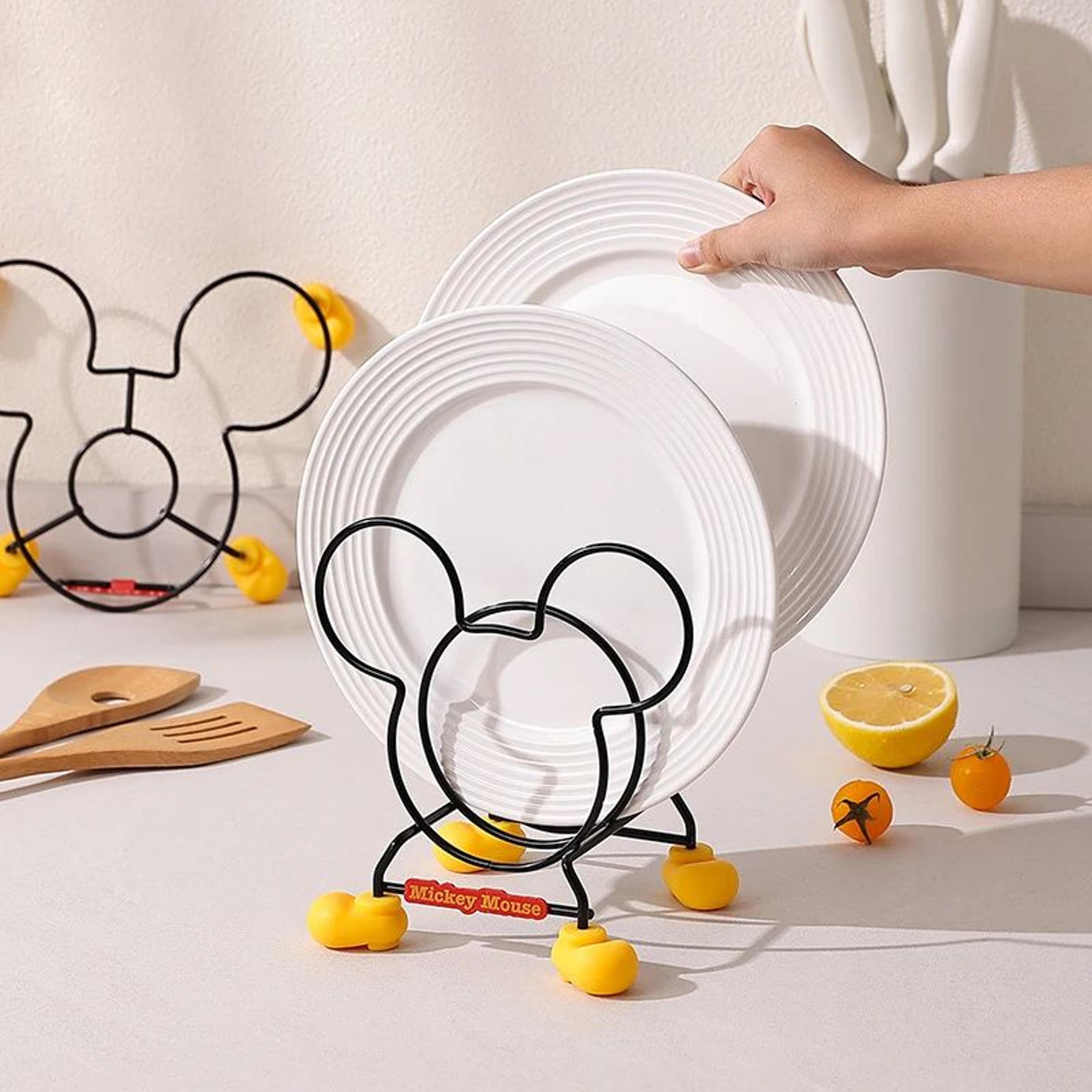 Mickey Multifunctional Kitchen Stove Insulation Rack  Metal Bowl Pot  Cutlery Storage Organizer 3