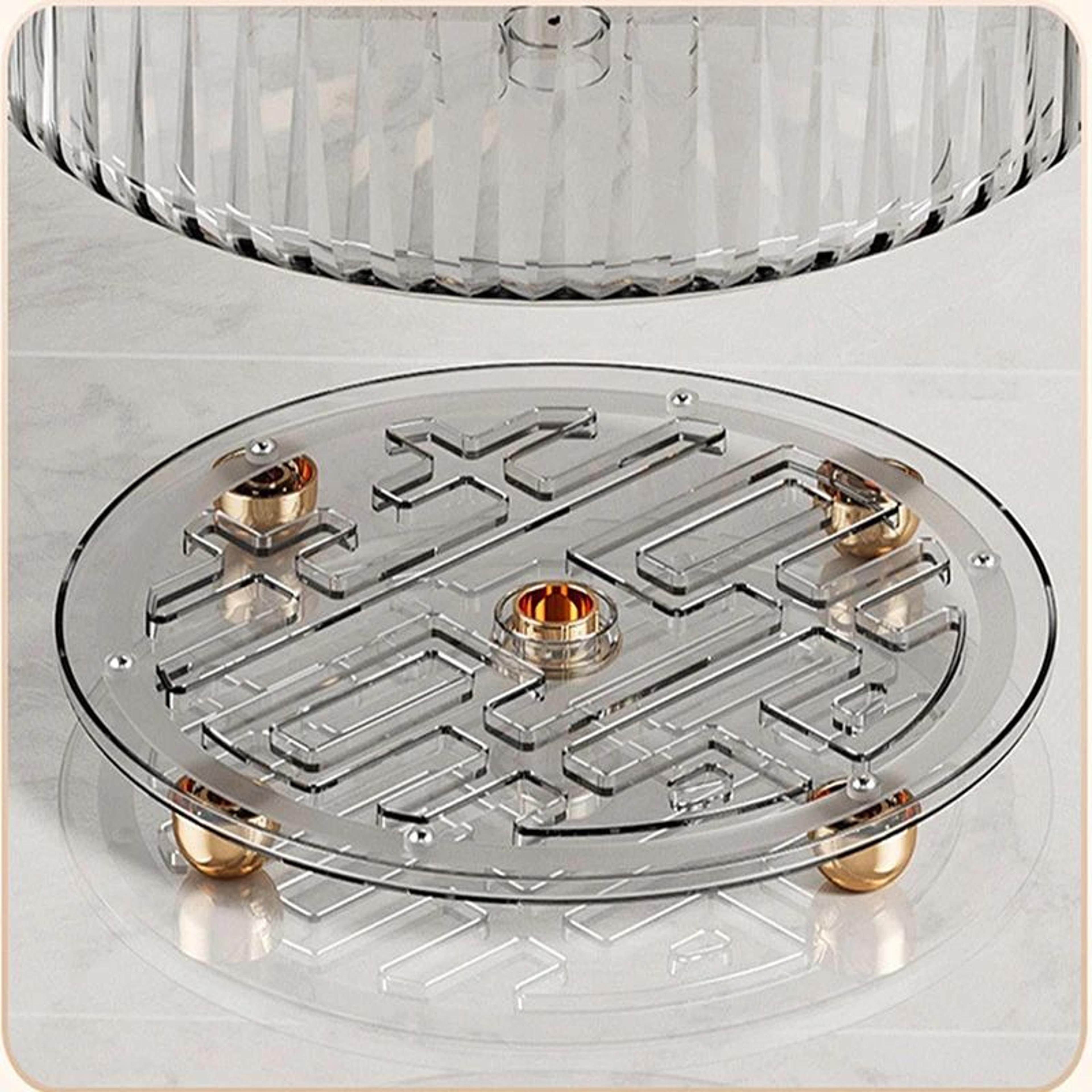 360 Rotating Storage Turntable Organizer  Multifunctional Spice Cosmetic  Fruit Lazy Susan Tray 5