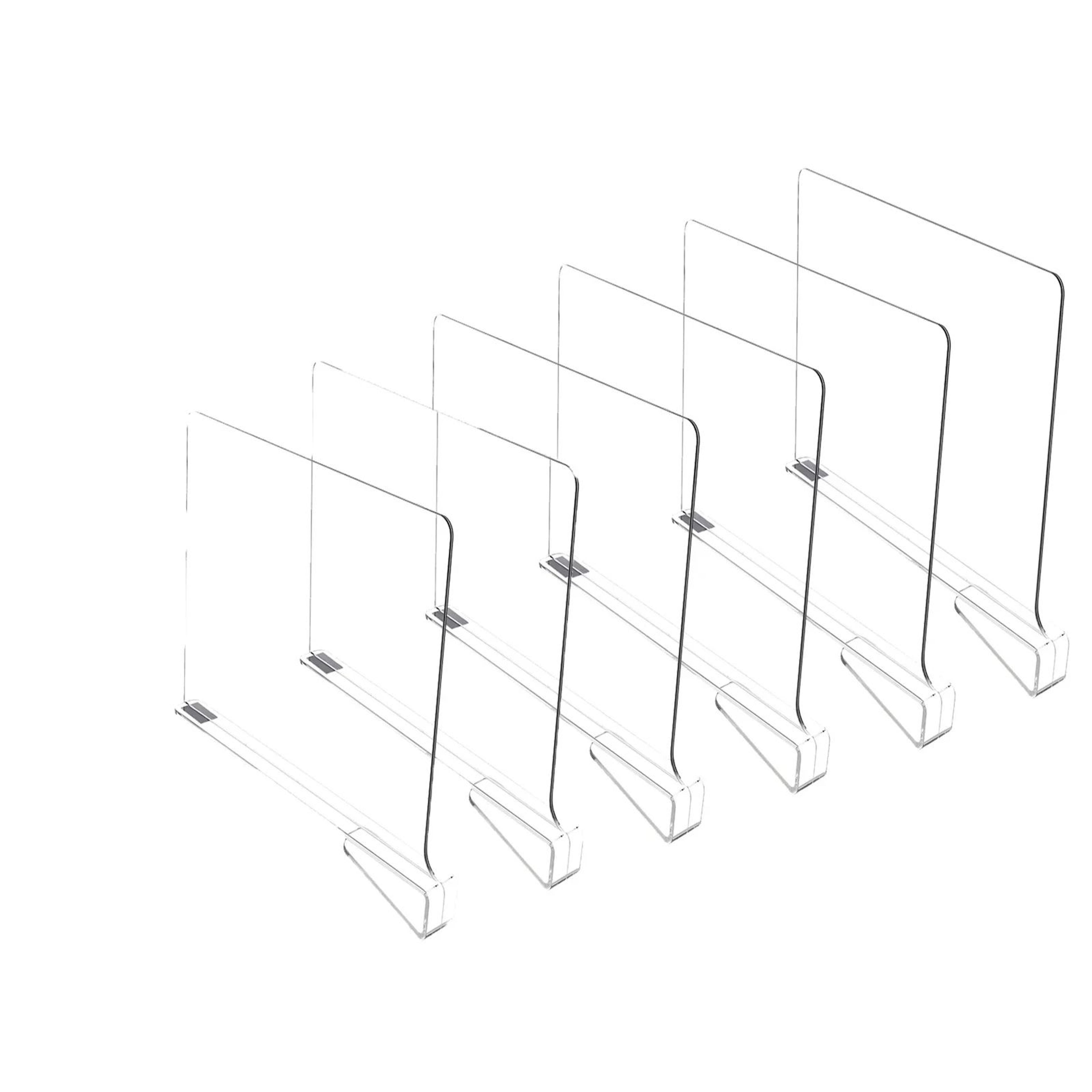 Transparent Closet Shelf Divider  Clear Wardrobe Organizer Baffle For Clothes Cabinets  Bookcases 8