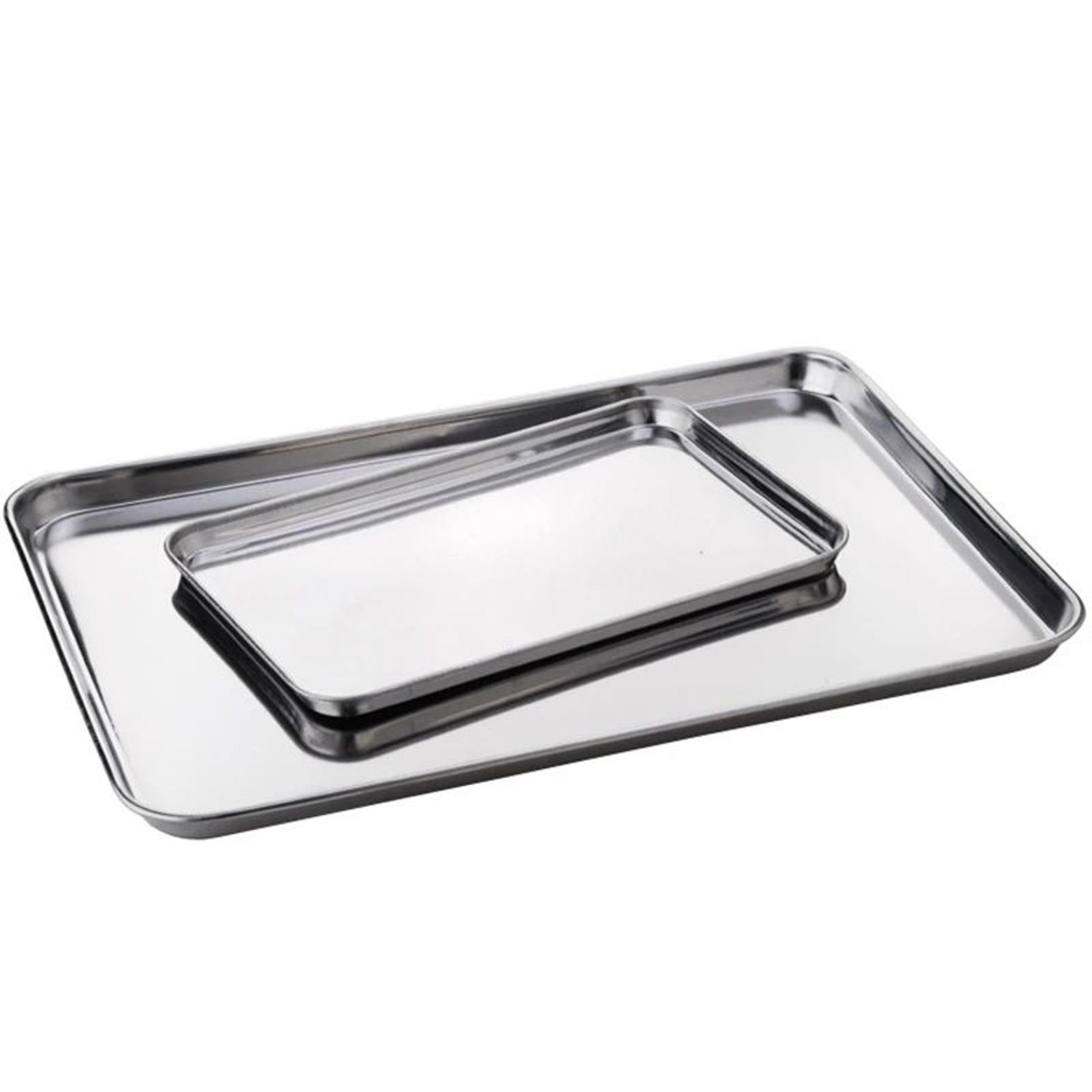 304 Stainless Steel Rectangular Serving Tray  Polished Food Baking Plate Fruit Dish  Kitchen Storag
