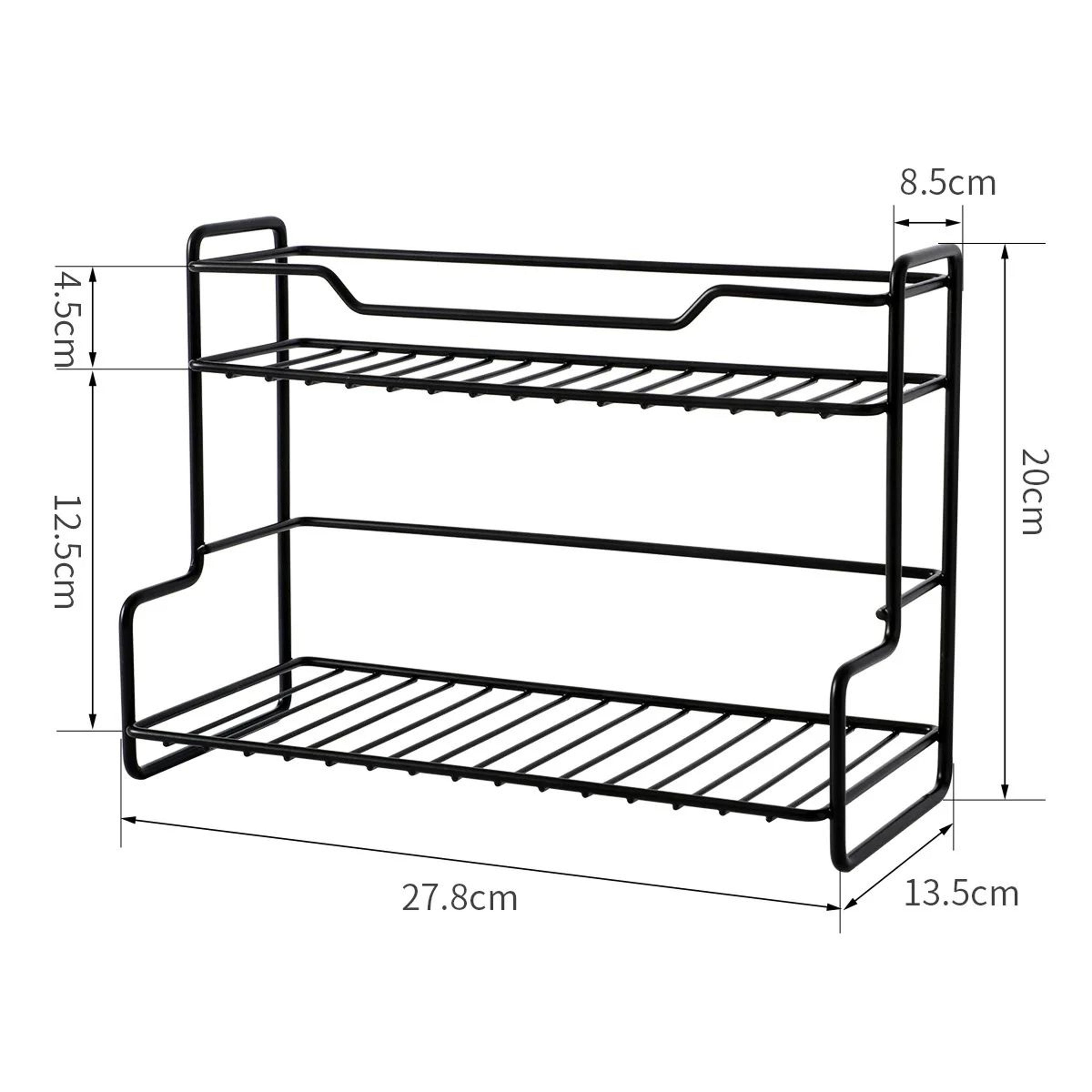 Stainless Steel Kitchen Countertop Storage Rack  MultiPurpose Spice Shelf  Bathroom Organizer Baske 6