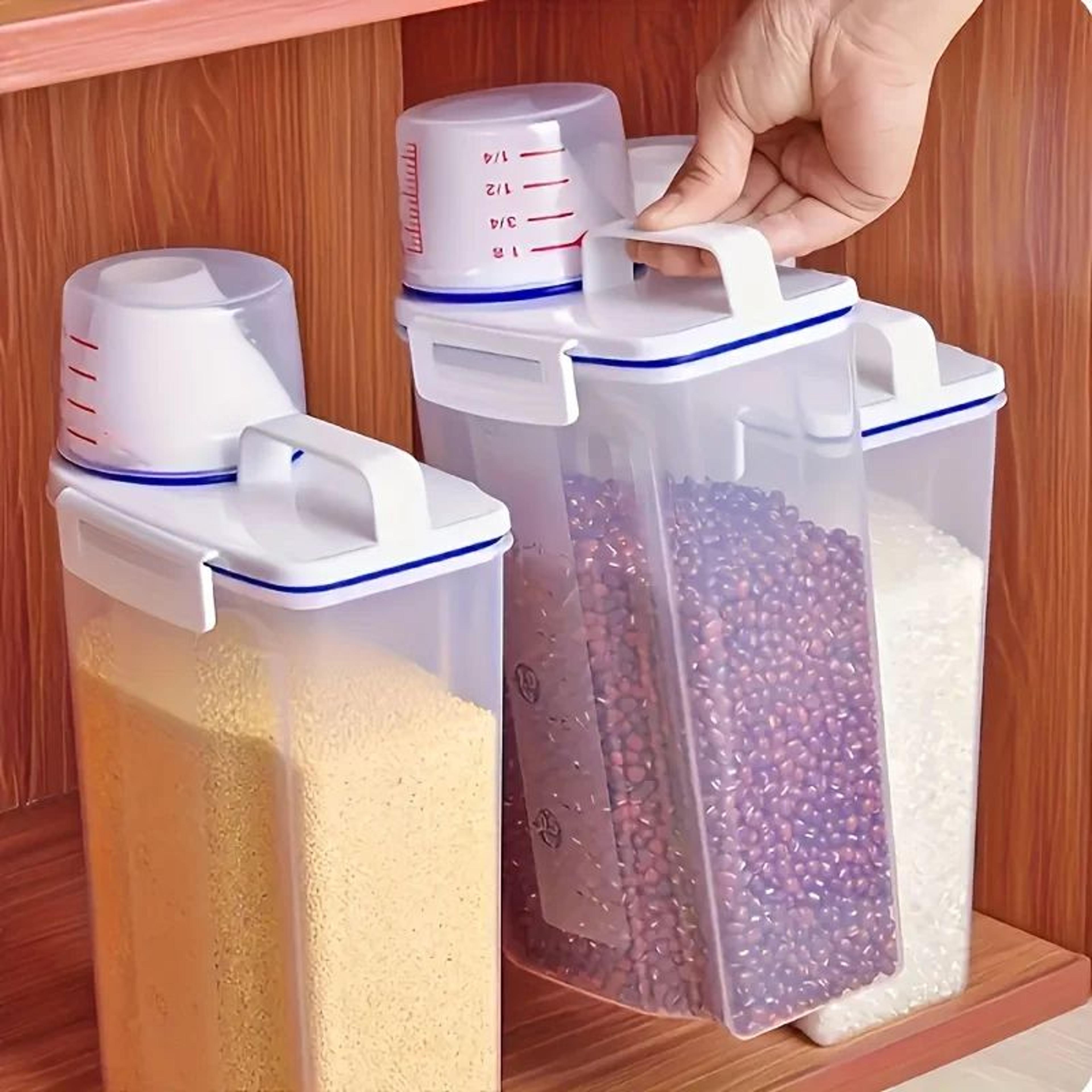 Large Capacity Airtight Cereal Storage Container  Rice Dispenser Dog Food Storage Bin  MoistureProo 7