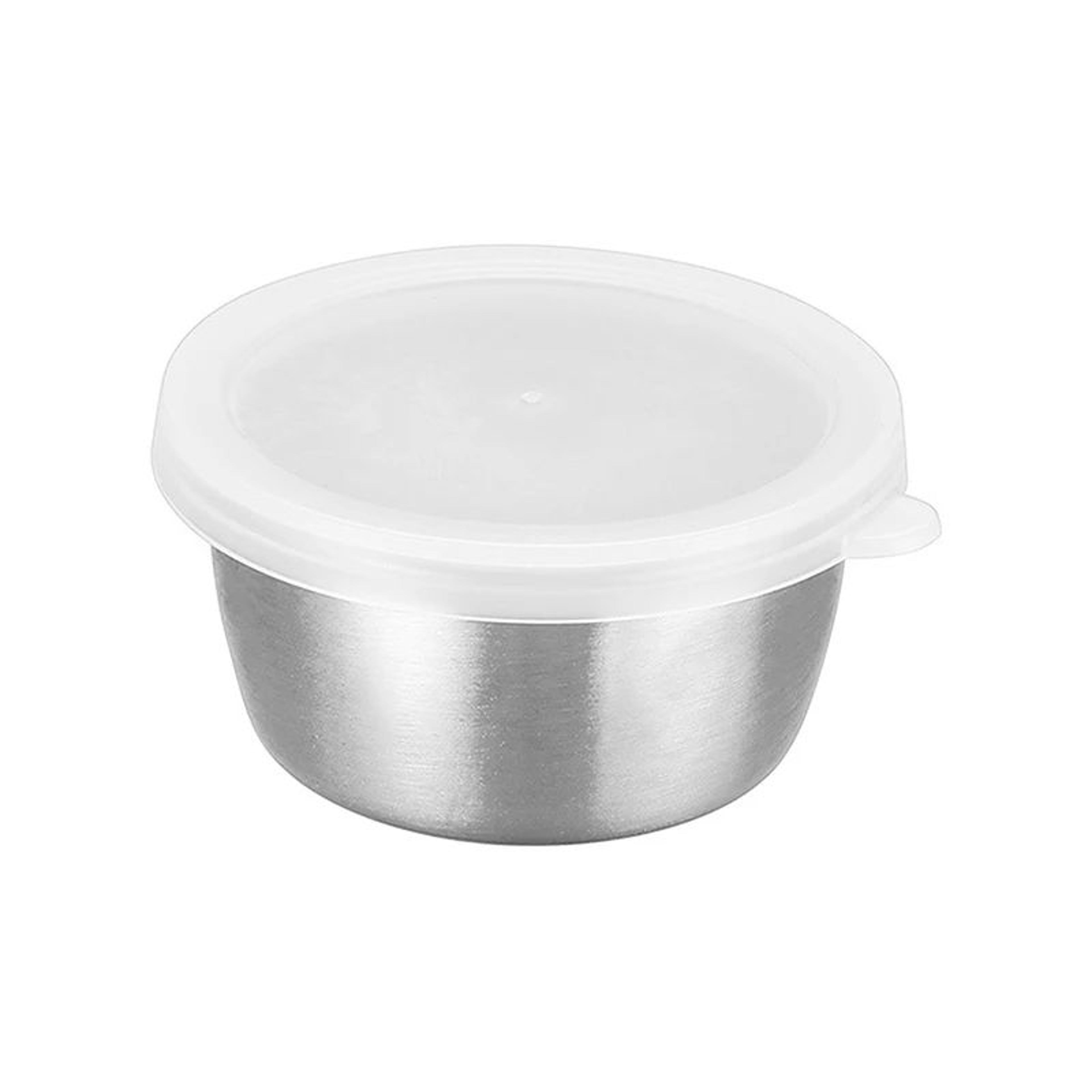 40ml Stainless Steel Salad Dressing Container  Leakproof Sauce Cup With Lid Portable Dipping Sauce  6