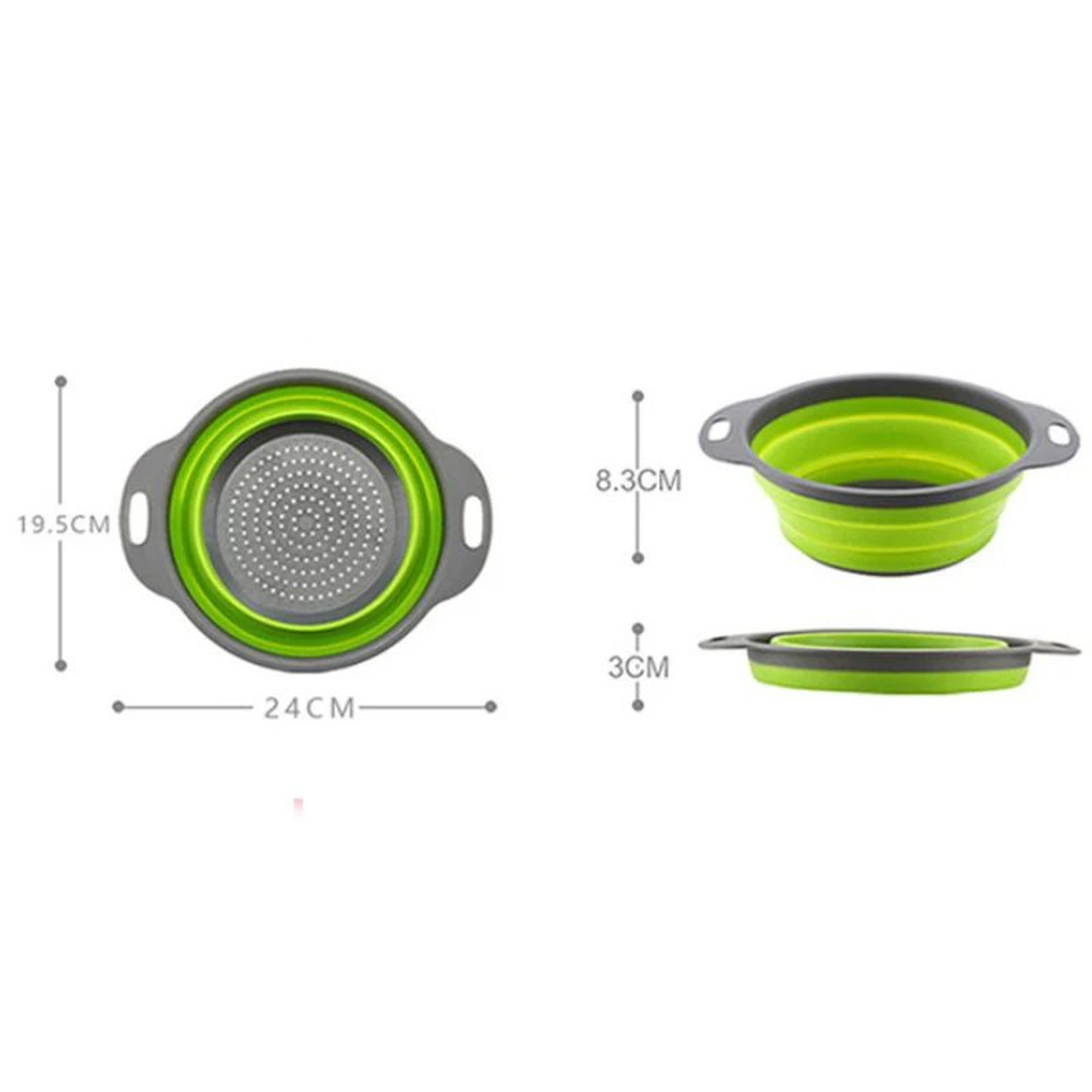 Collapsible Silicone Drain Basket For Fruits  Vegetables  Foldable Colander Kitchen Strainer 4