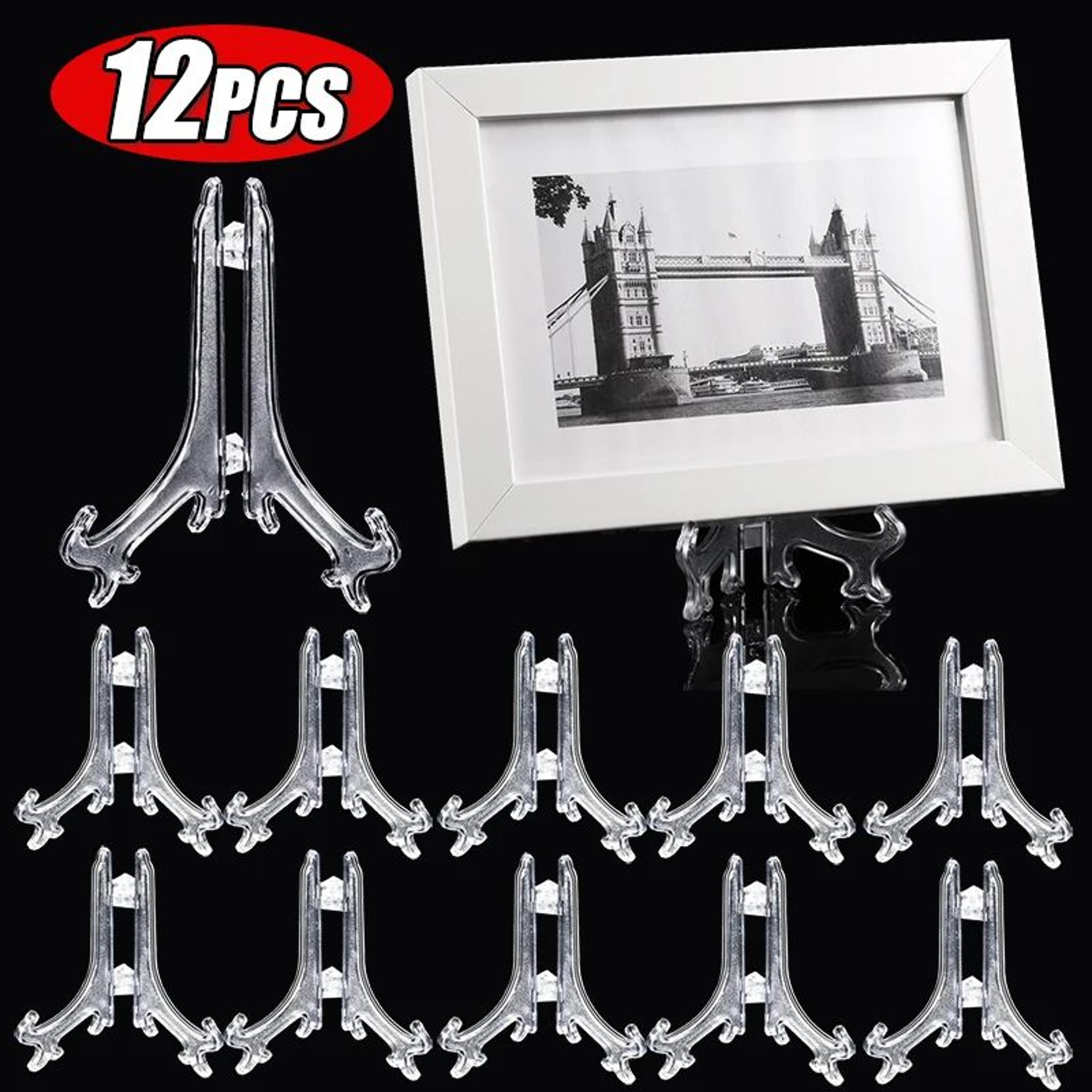20Pack Clear Acrylic Display Easel Stands  Tabletop Plate Photo  Picture Frame Holders 0