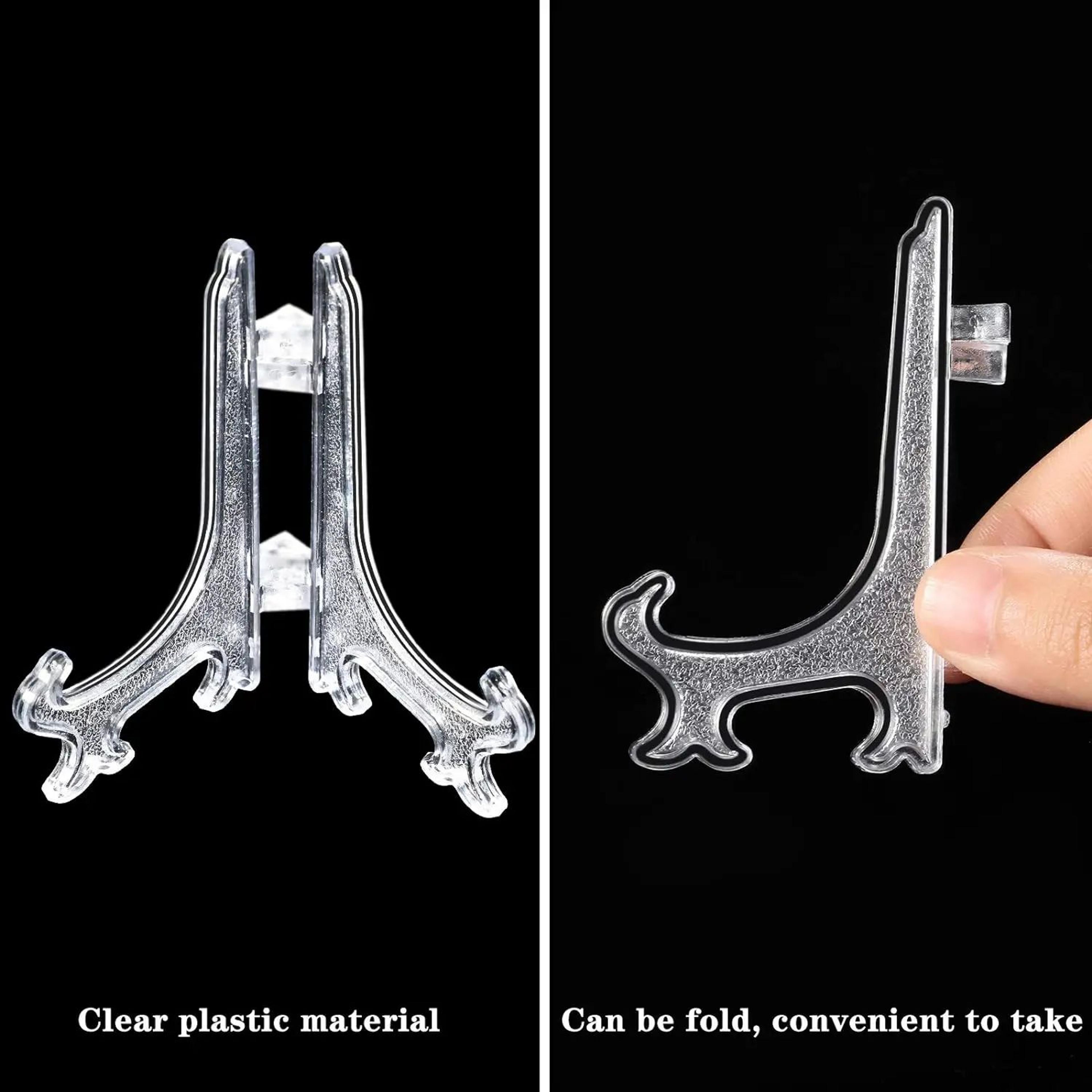 20Pack Clear Acrylic Display Easel Stands  Tabletop Plate Photo  Picture Frame Holders 1