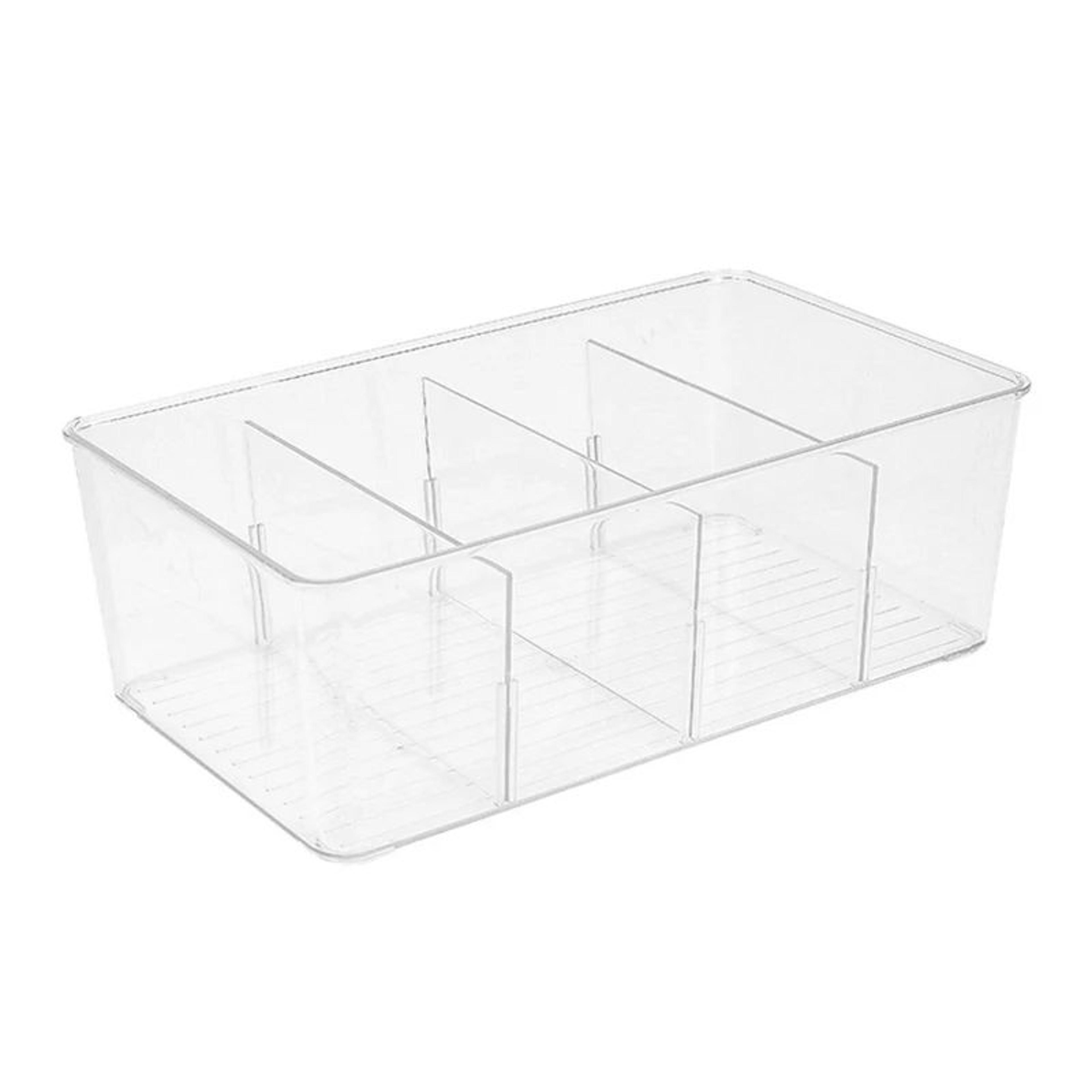 Clear Acrylic Tea Bag Storage Box With Lid  MultiCompartment Coffee  Tea Organizer For Home And Off 5