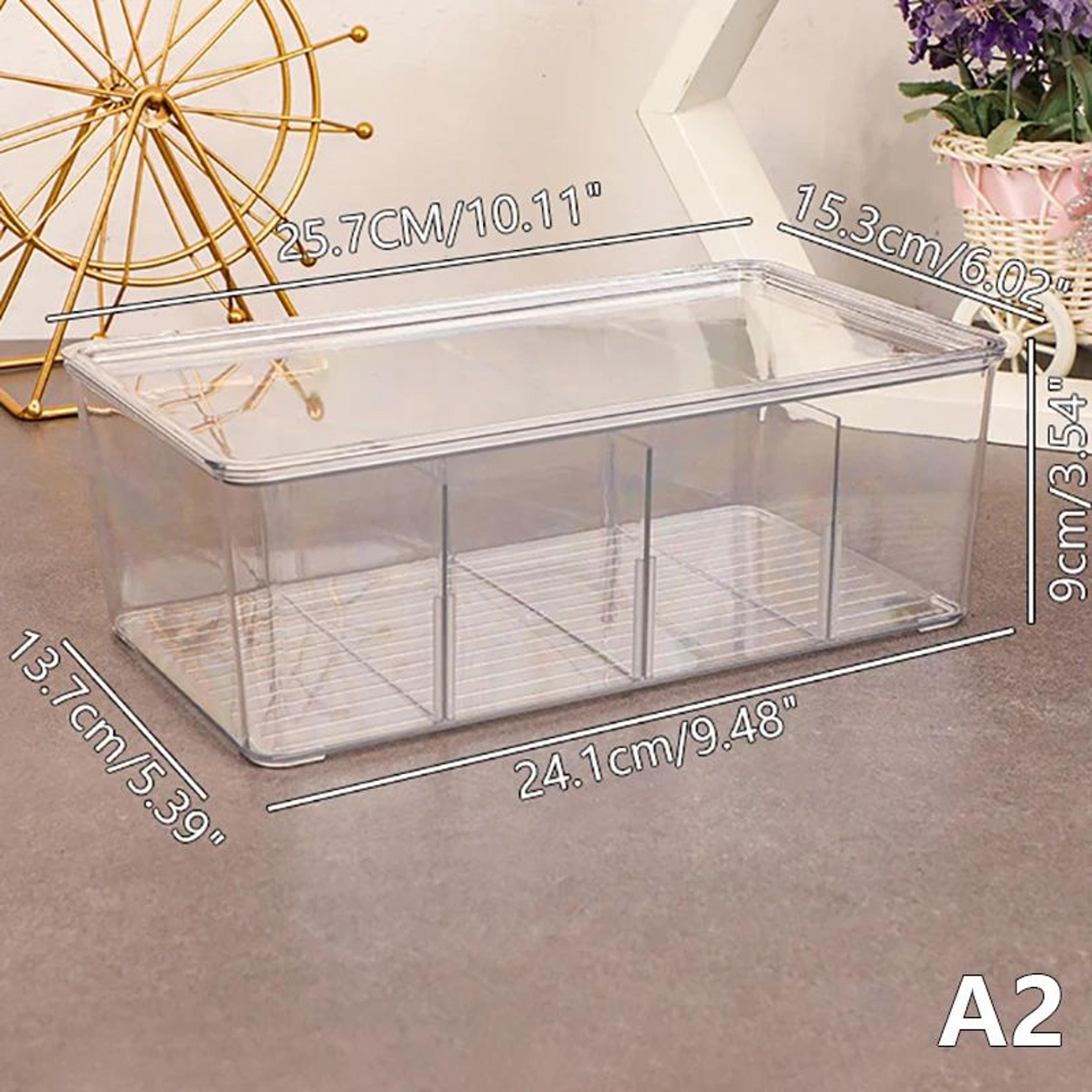 Clear Acrylic Tea Bag Storage Box With Lid  MultiCompartment Coffee  Tea Organizer For Home And Off 6