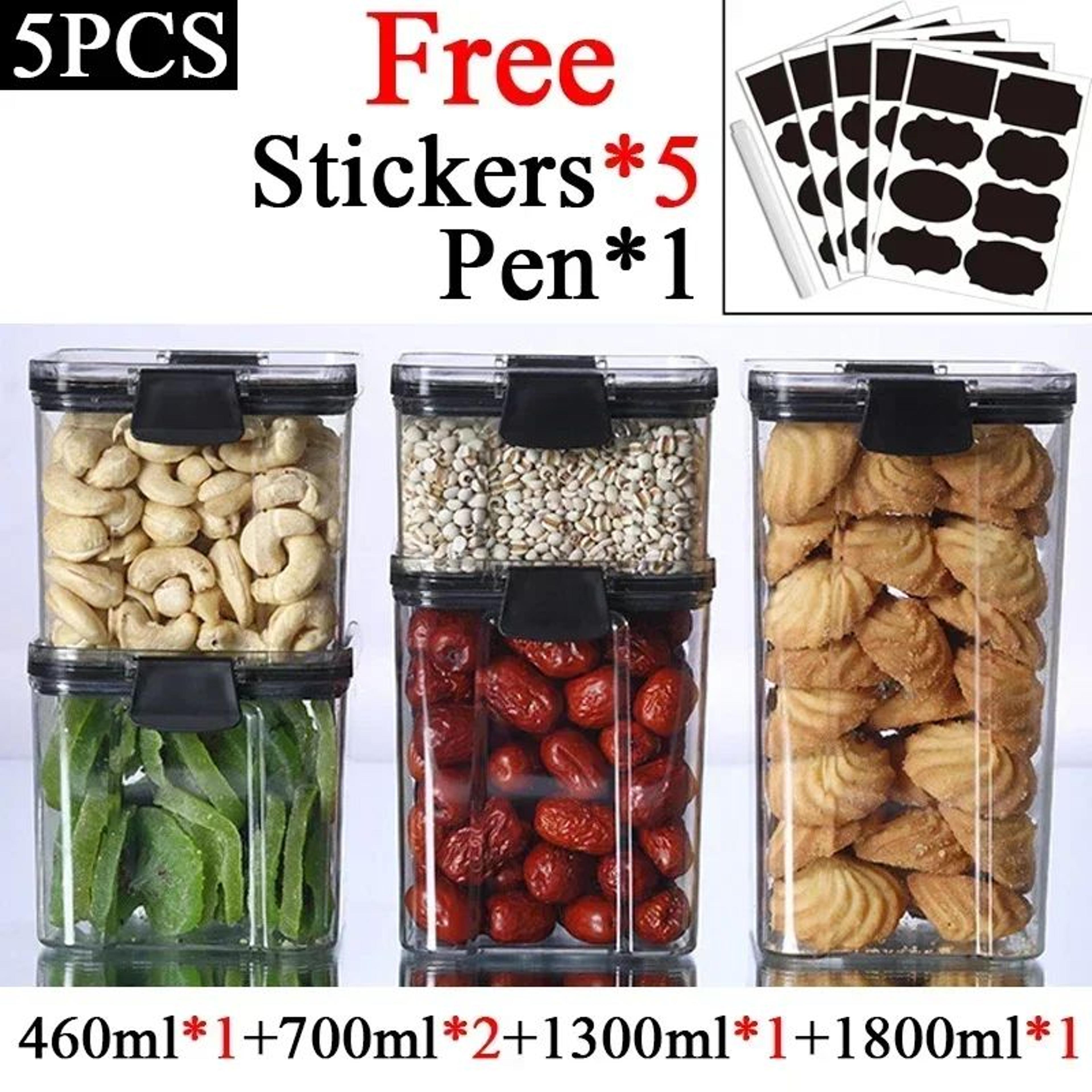 155609 Fl Oz Stackable Airtight Food Storage Containers  BPAFree PET Kitchen Pantry Jars For Cereal 20