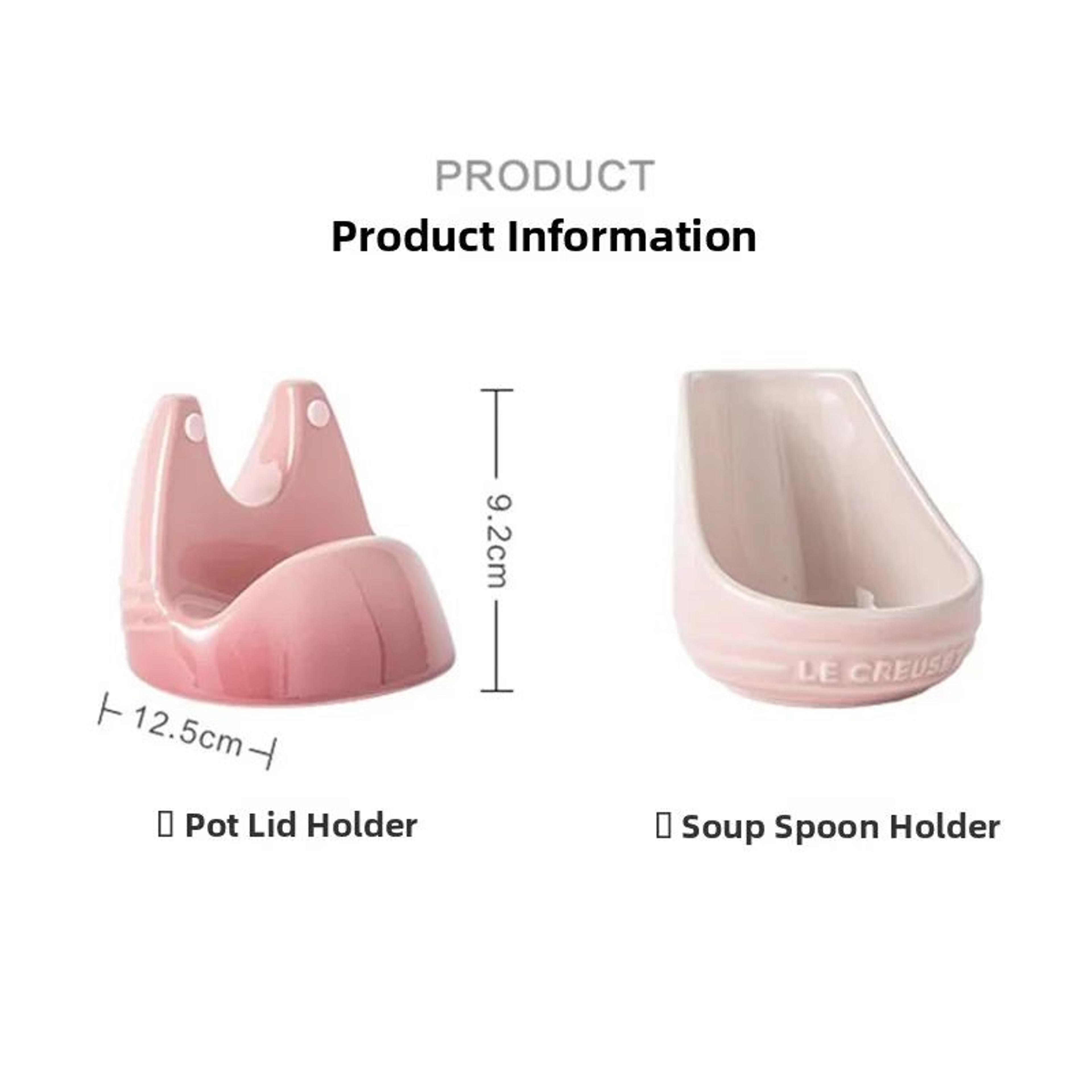 Ceramic Pot Lid  Spoon Holder Stand  NoDrill Kitchen Organizer For Lids Spoons  Cooking Utensils 3