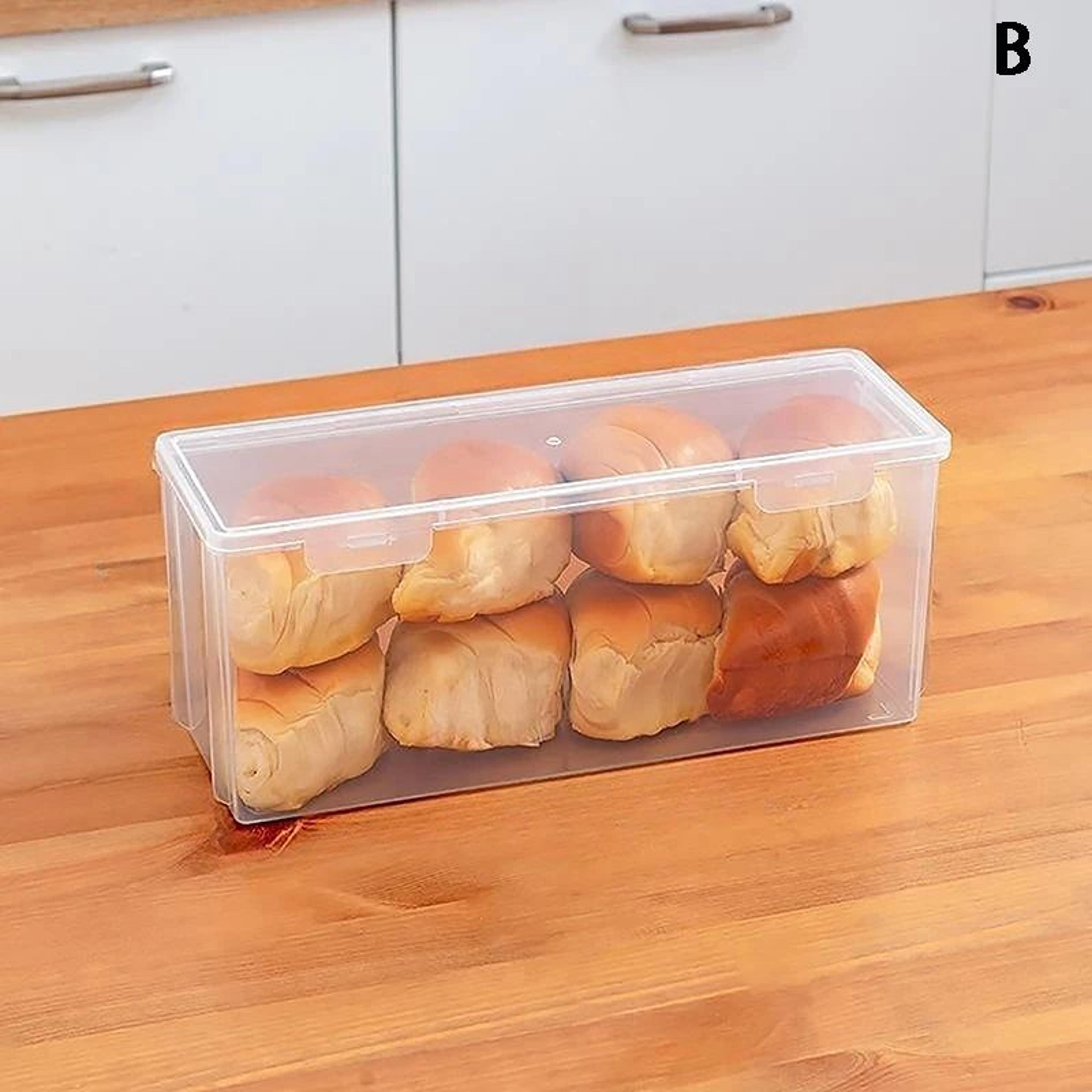 Clear Airtight Bread Storage Container  Plastic Bread Box For Kitchen Countertop Refrigerator  Bake 7
