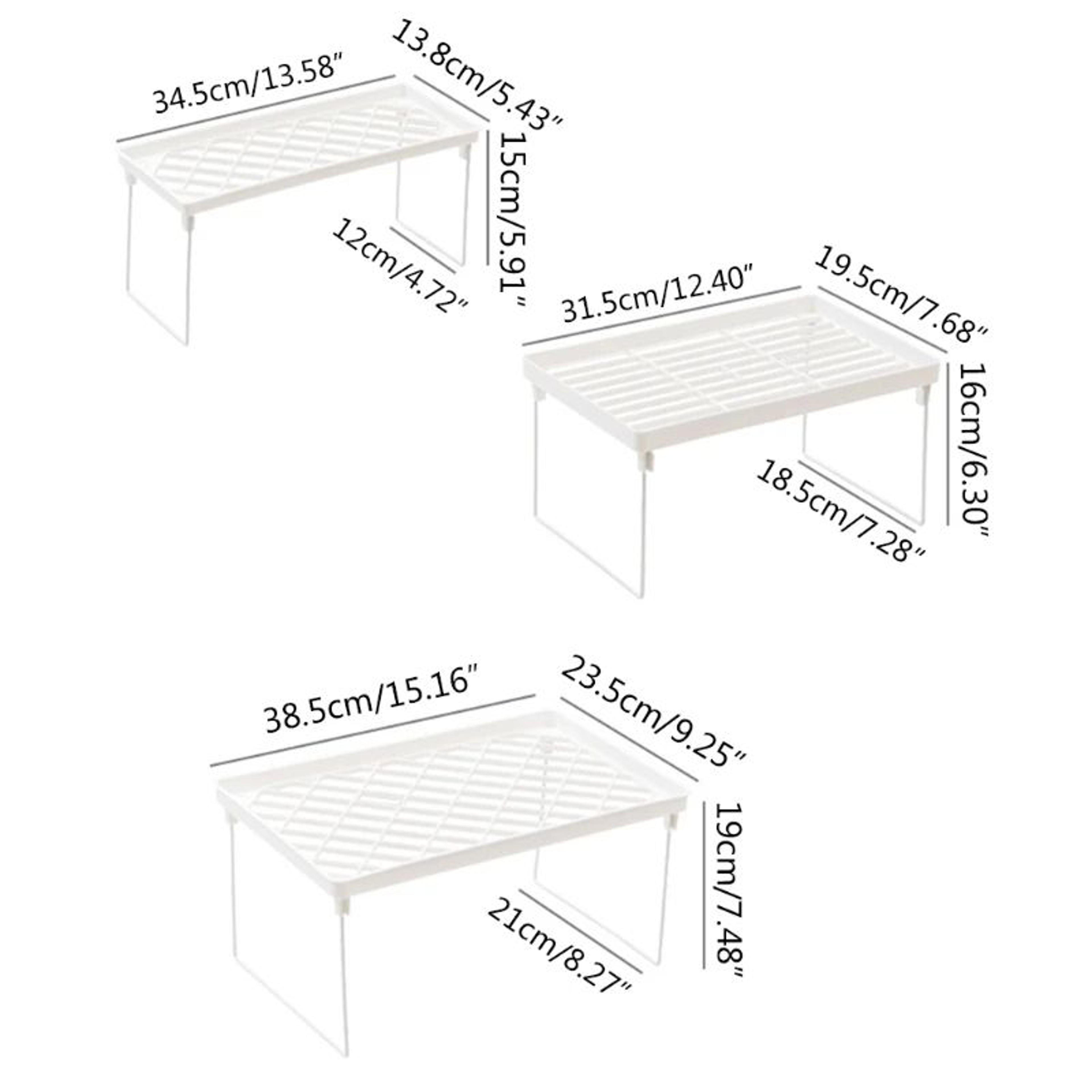 Foldable Kitchen Storage Shelf  Stackable Pantry Cabinet Organizer Stand For Kitchen Bathroom Offic 5