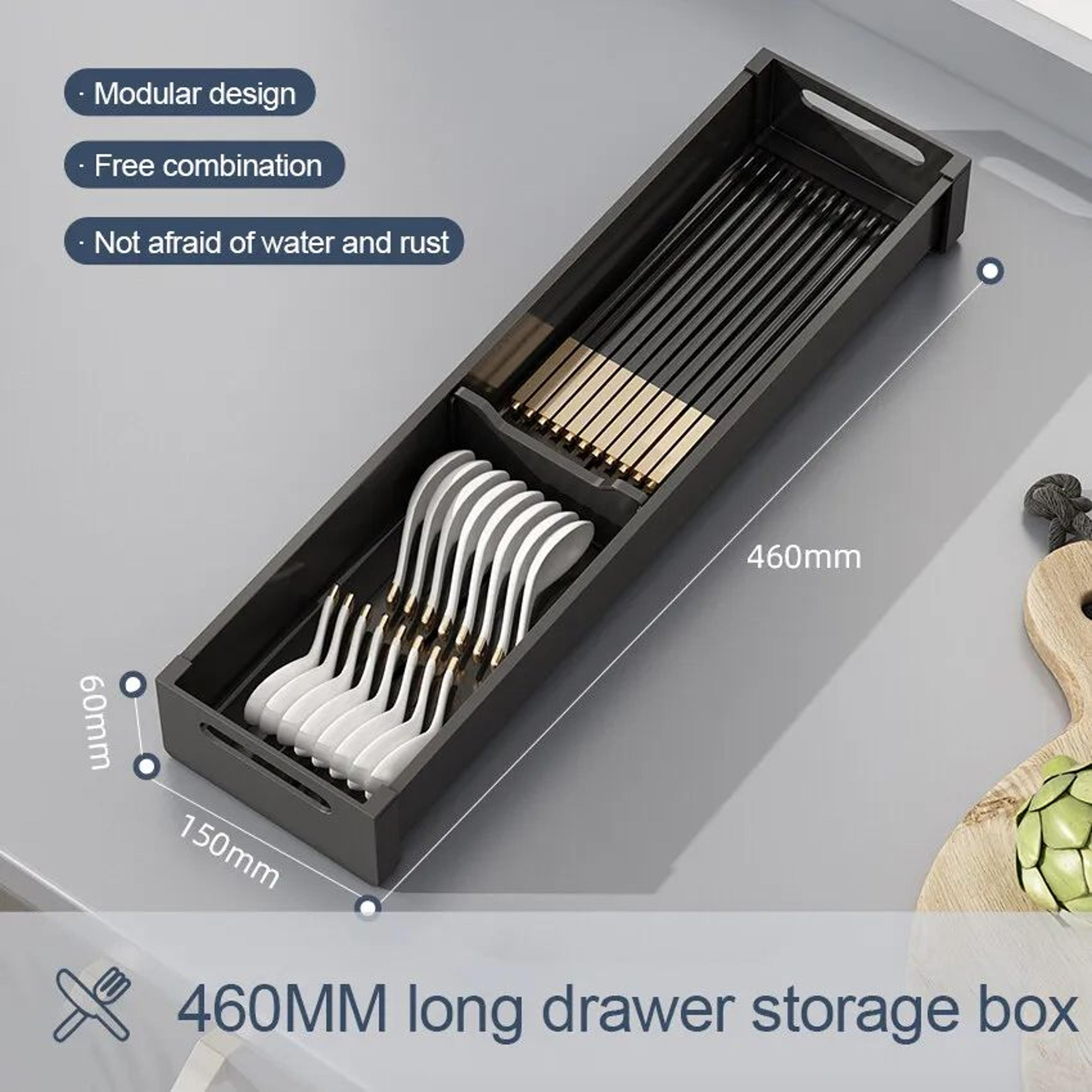 Adjustable Kitchen Dish Rack  Retractable Under Cabinet Dish Drying Rack With Spoon  Chopsticks Sto 9