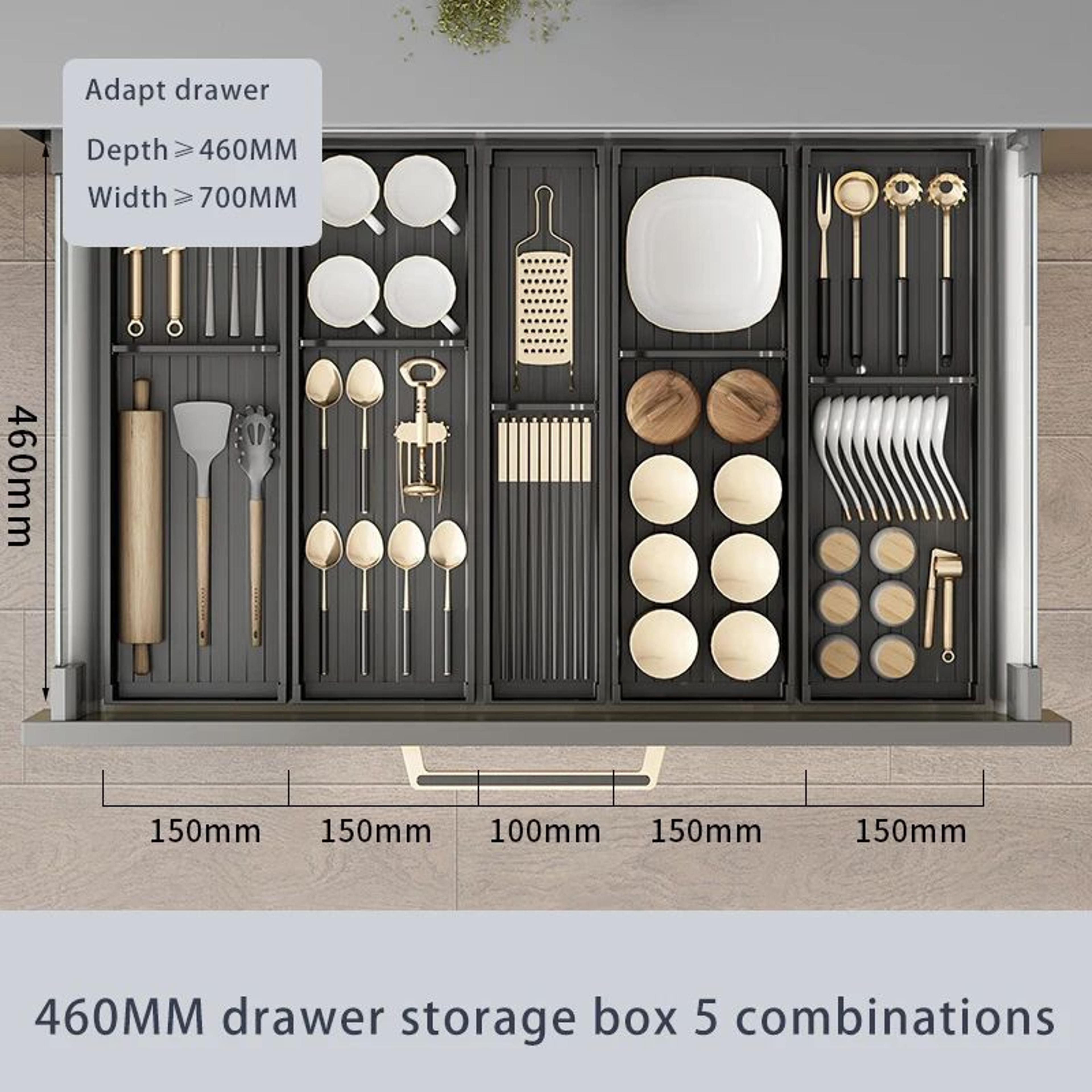 Adjustable Kitchen Dish Rack  Retractable Under Cabinet Dish Drying Rack With Spoon  Chopsticks Sto 17