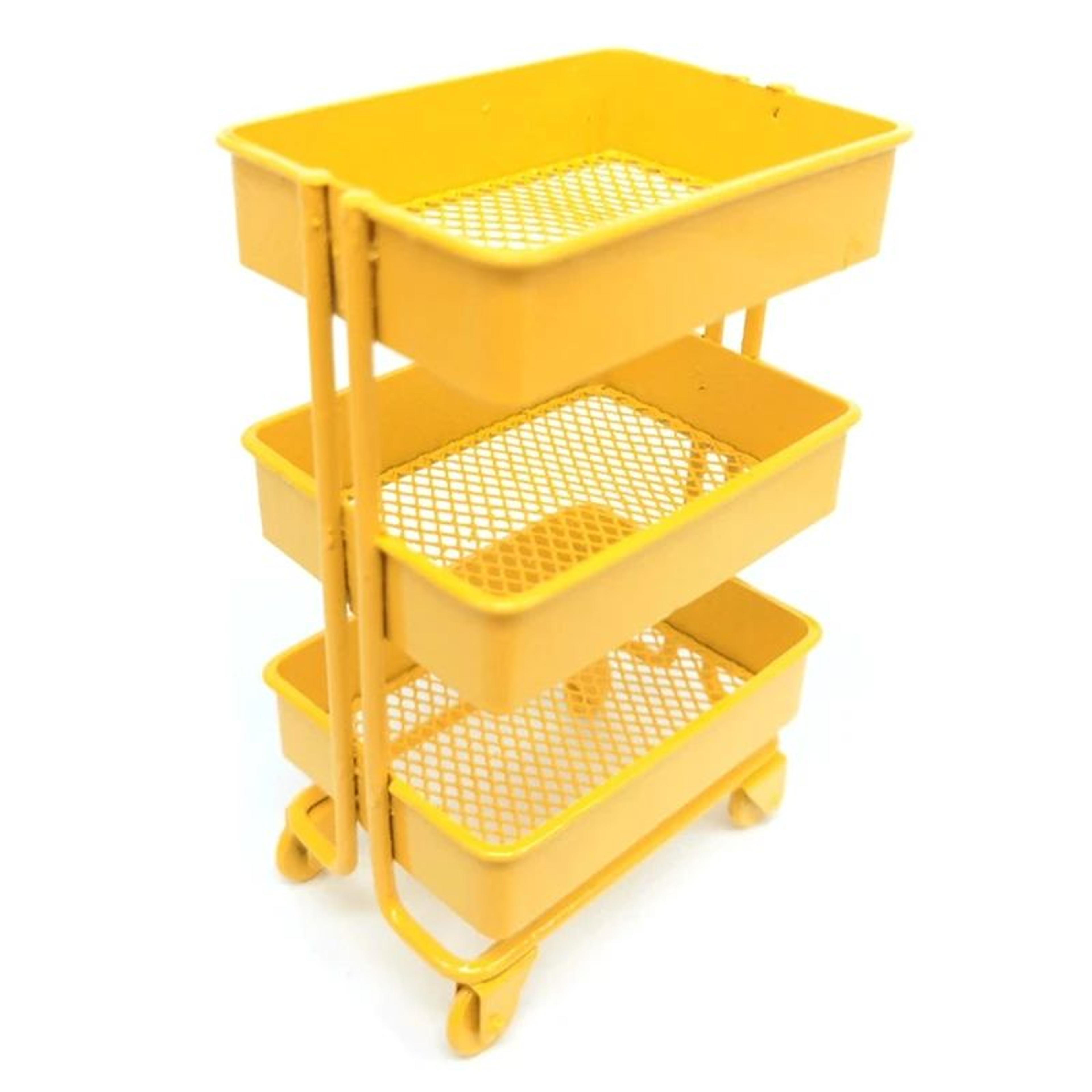 2025 Mini Dollhouse Trolley Rack  3Tier Metal Mini Bookshelf Display Shelf With Wheels For Dollhous 10