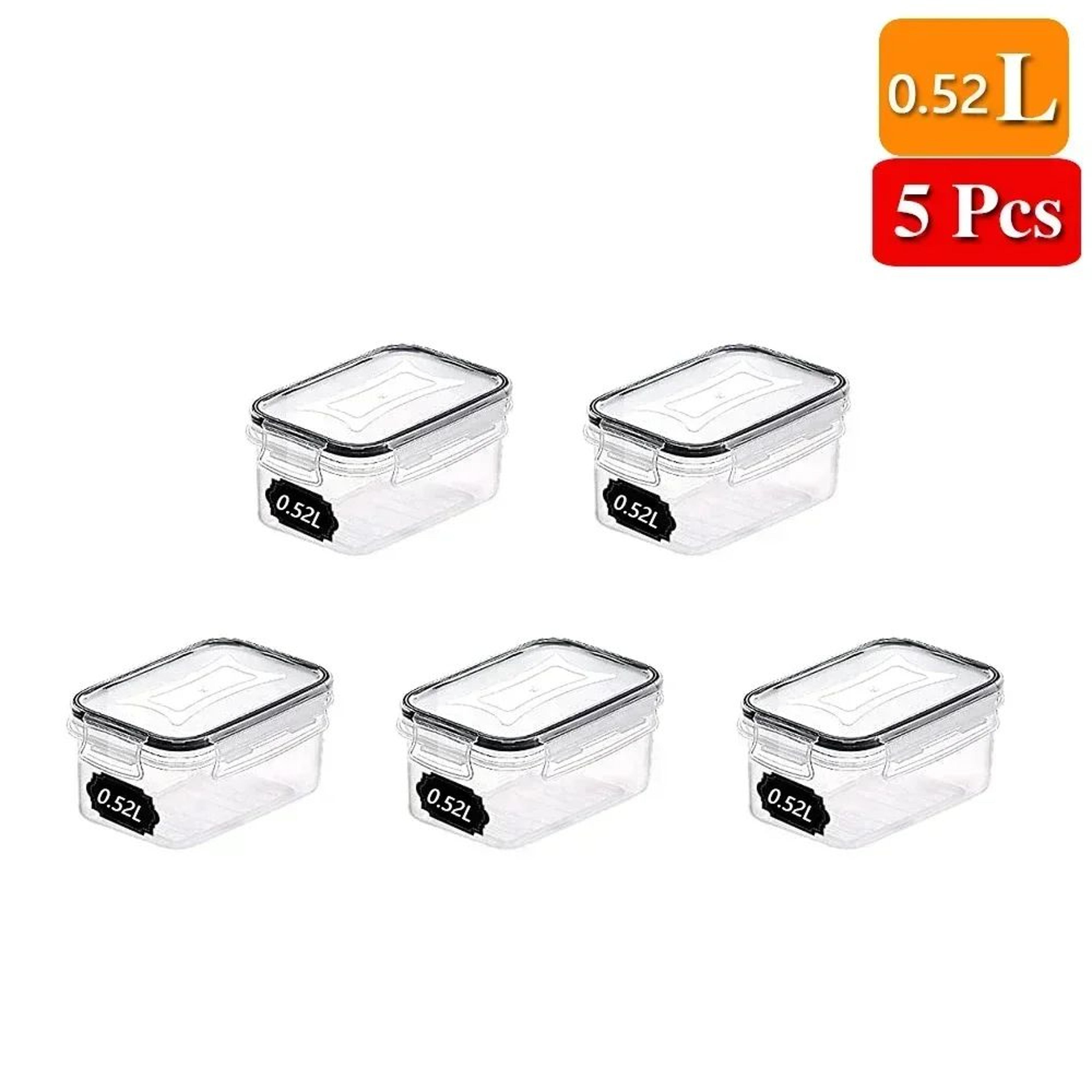 5 Pcs Food Storage Container Set  Airtight Kitchen Organizer With Lids For Refrigerator Pantry Nood 6