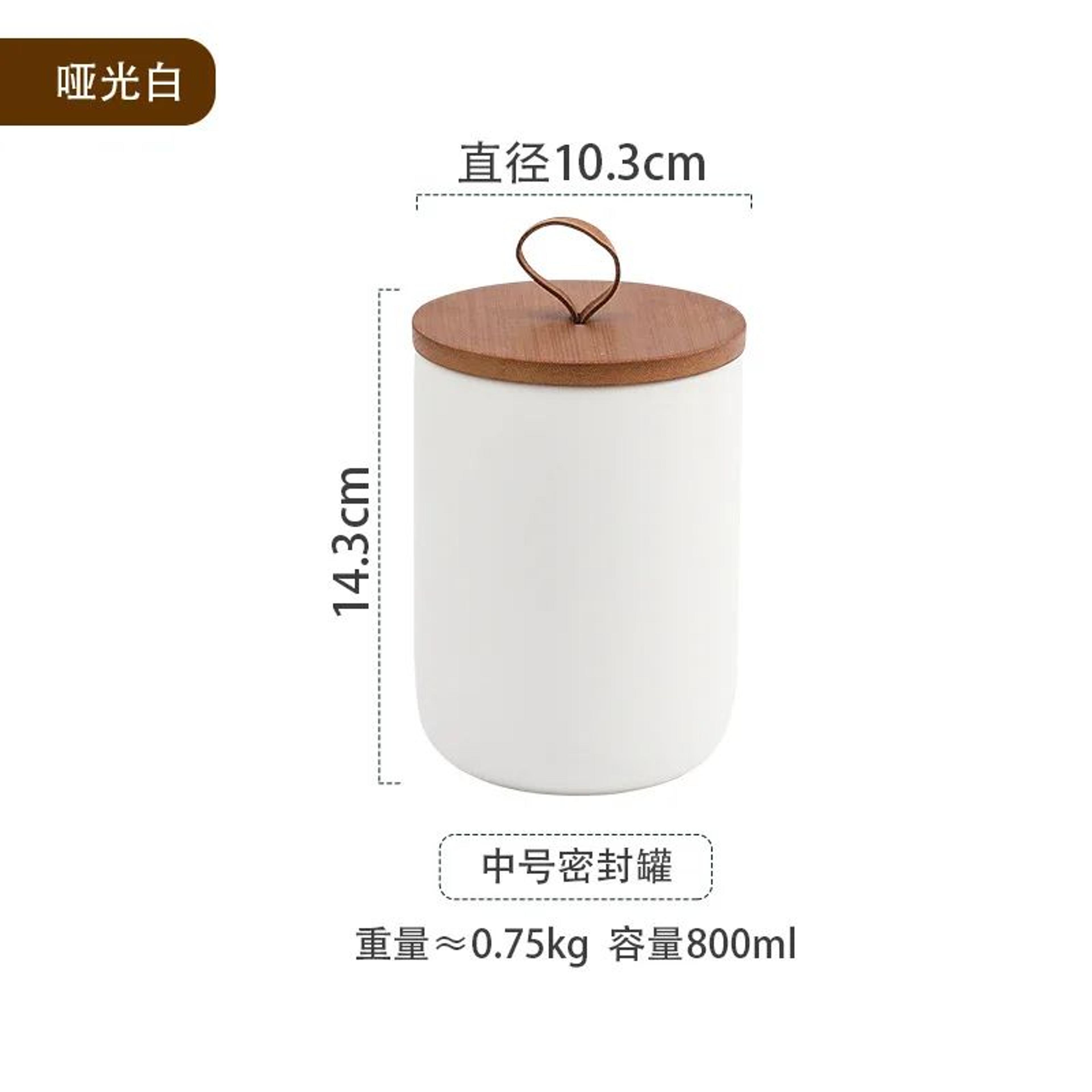 Nordic Ceramic Storage Jar  Matte Airtight Tea Coffee  Food Canister For Kitchen Counter Pantry  Gr 10