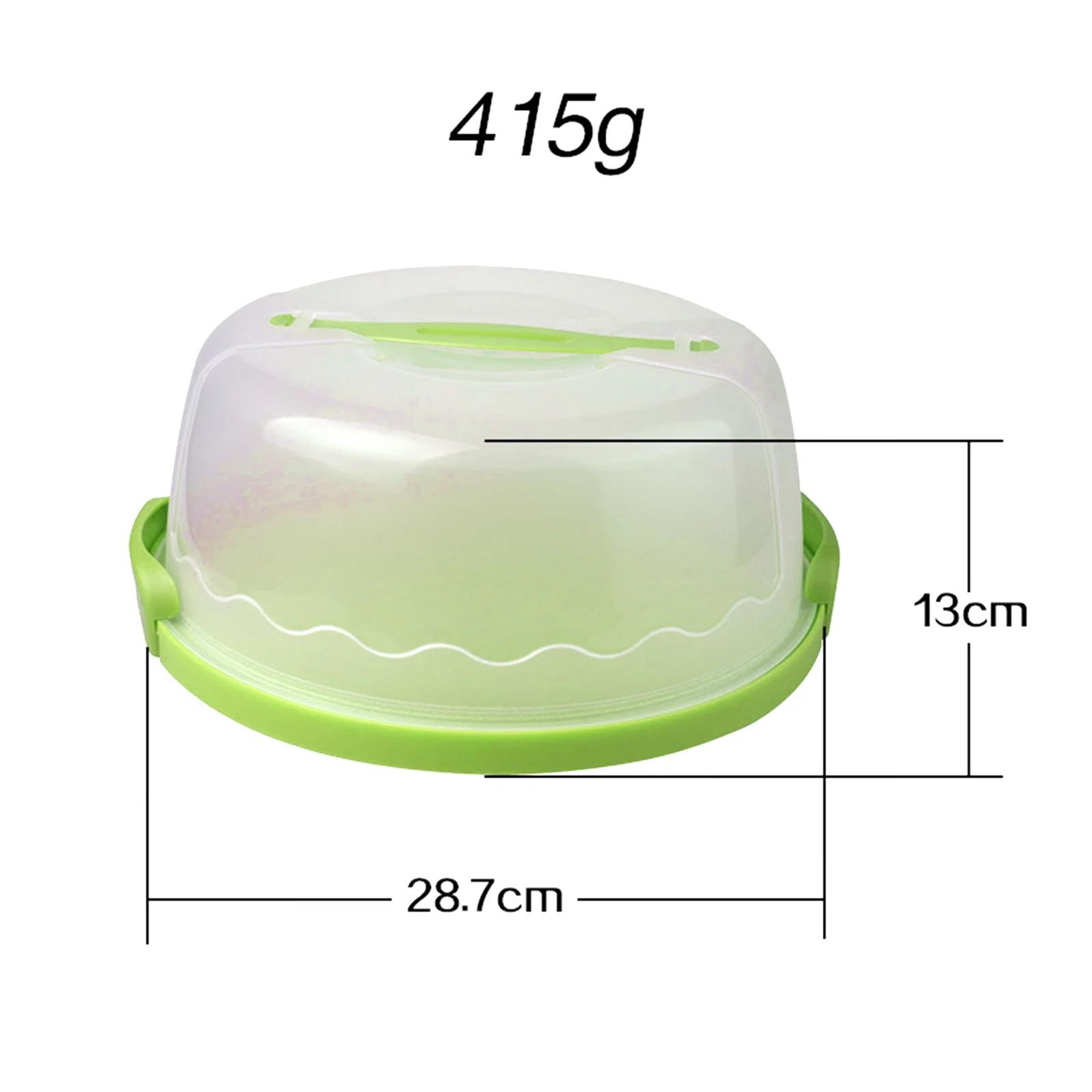 Portable Cake Carrier With Lid  Plastic Cake Storage Container With Foldable Handle Serving Tray  D 9