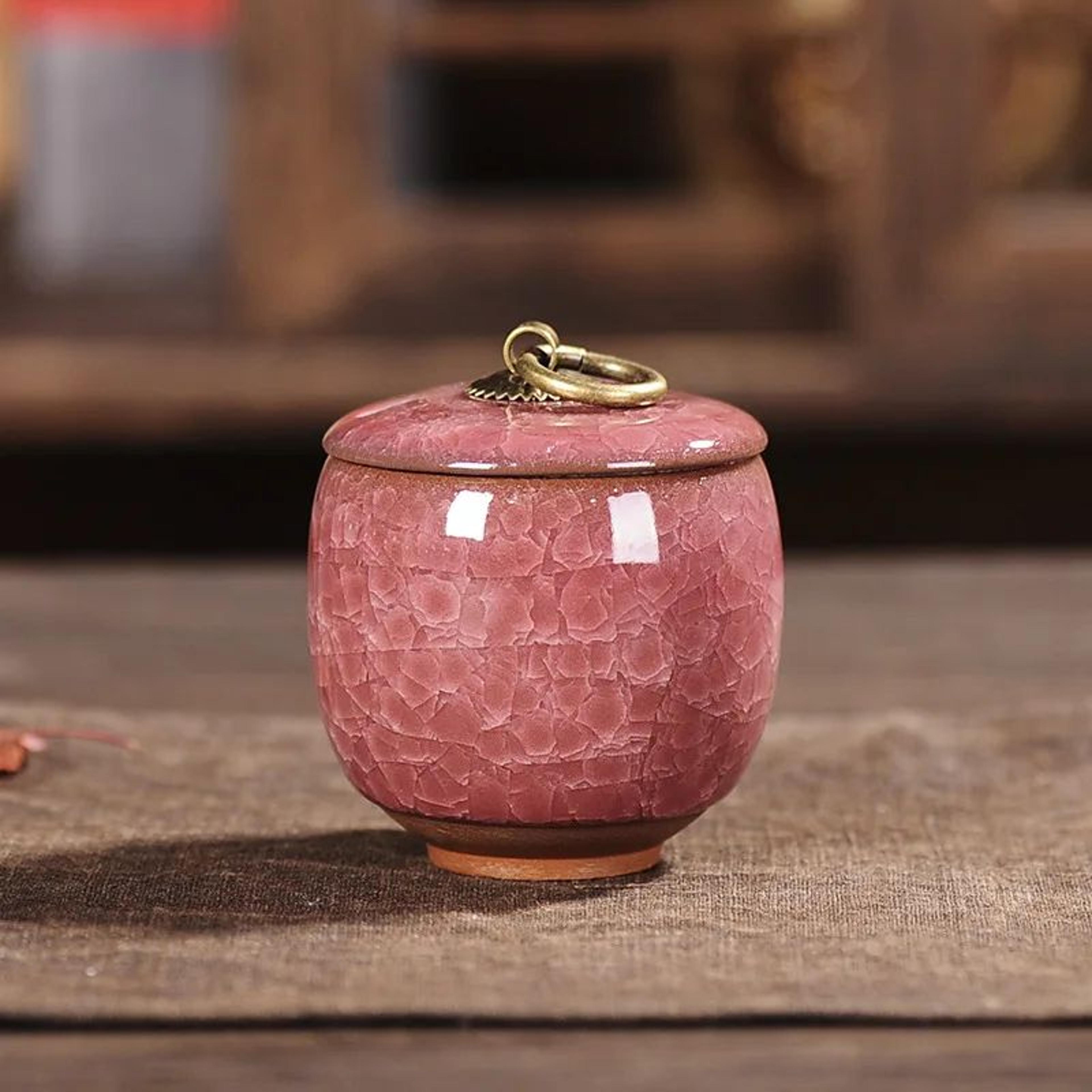 Mini Ceramic Tea Coffee Sugar Storage Jar  Decorative Kitchen Canister With Lid For Coffee Tea Suga 11