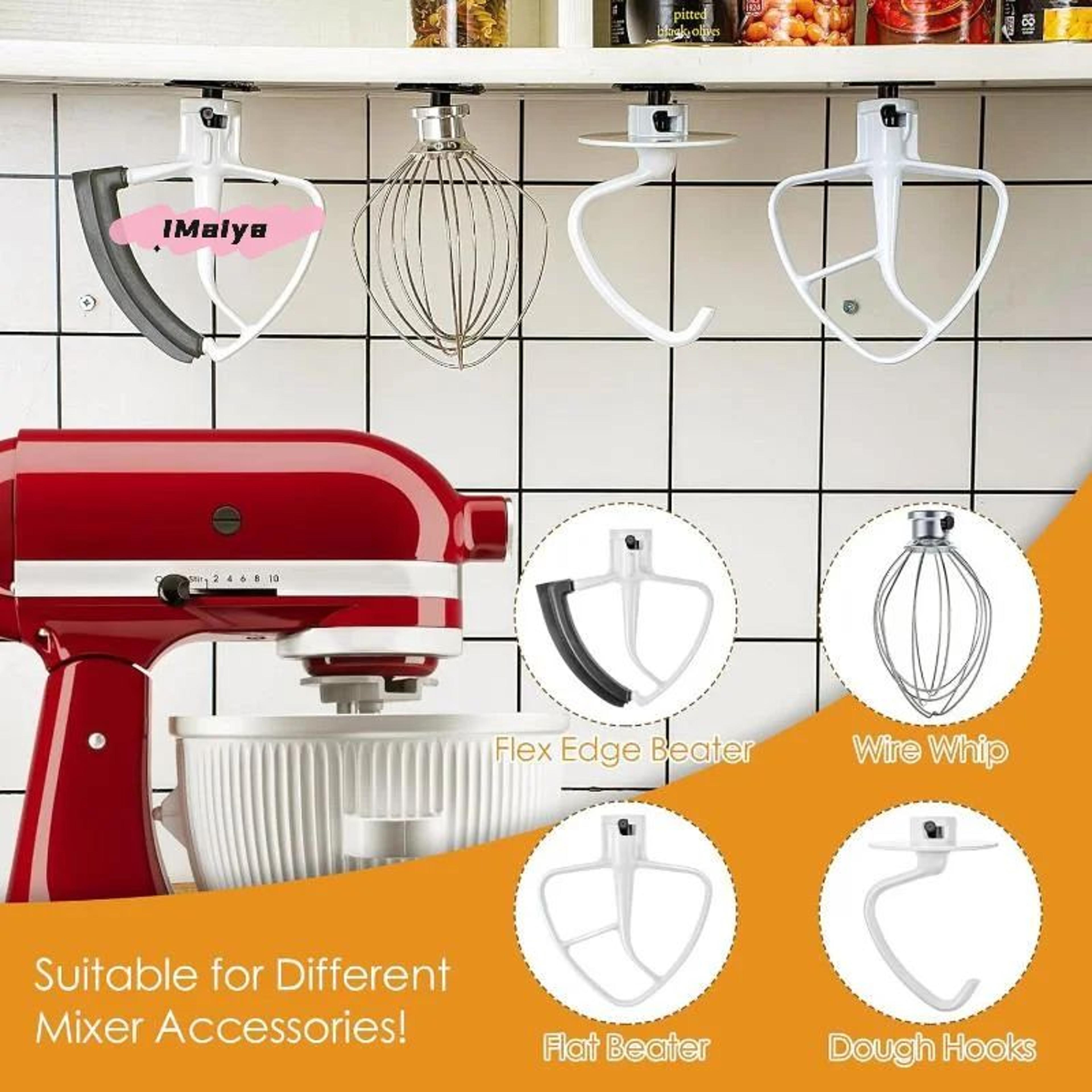 Stand Mixer Attachment Holder  WallMounted ABS Hooks For Mixer Paddle Dough Hook  Whisk Kitchen Org 4