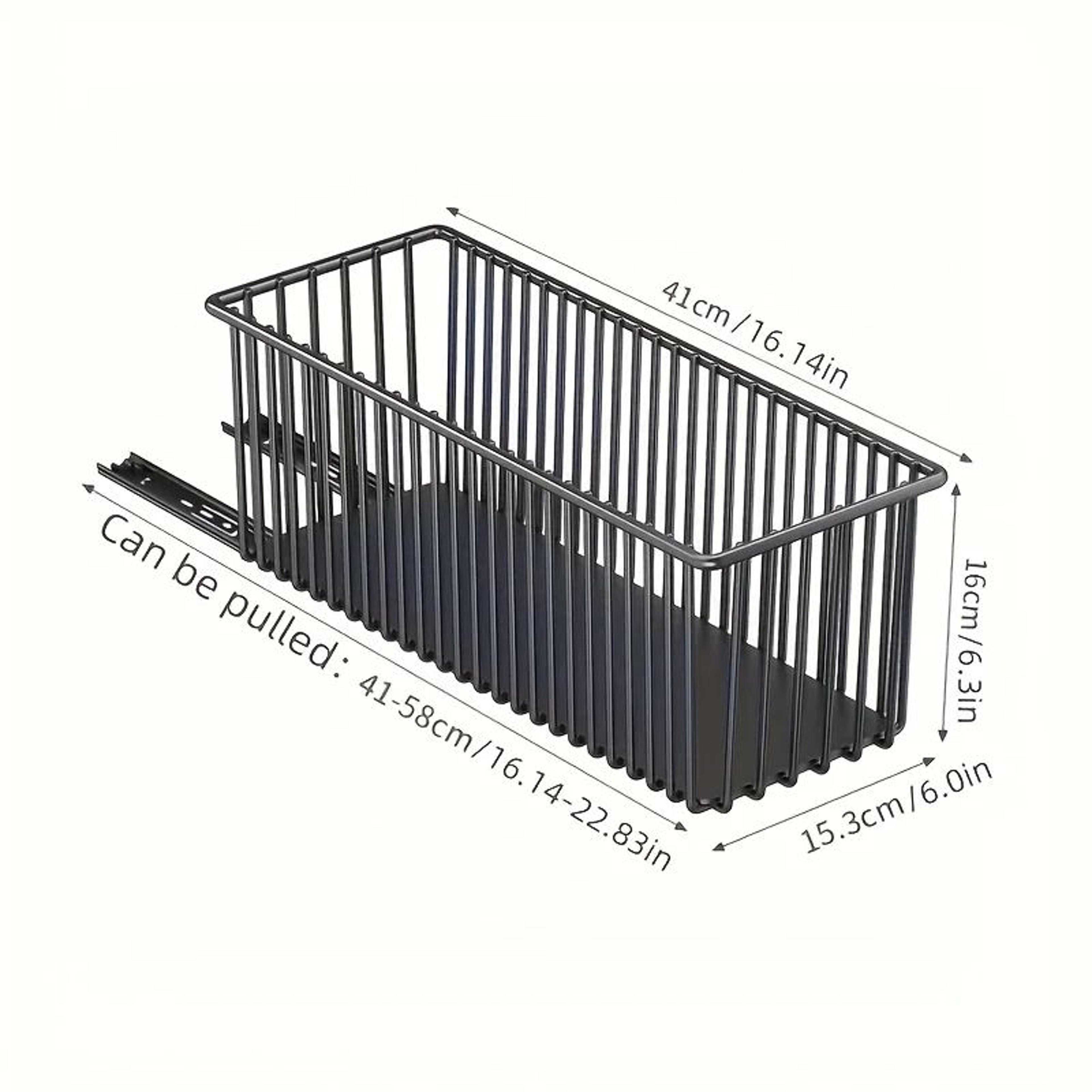 PullOut Cabinet Organizer Basket  Sliding Under Sink Storage Drawer Rack For Kitchen Cabinets Sideb 5