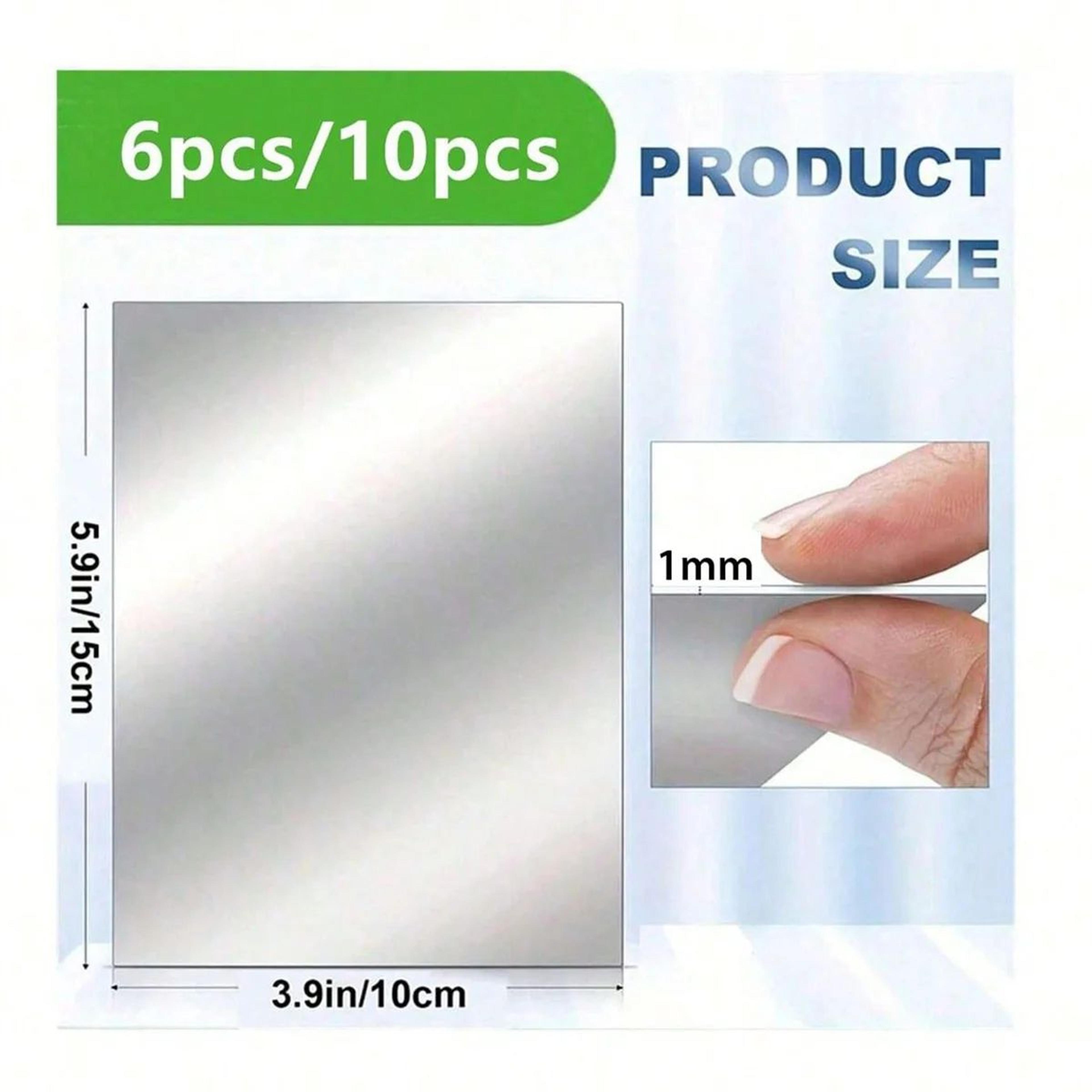 6 Pcs  10 Pcs SelfAdhesive Acrylic Mirror Wall Stickers  Flexible NonGlass Decorative Mirror Tiles  5