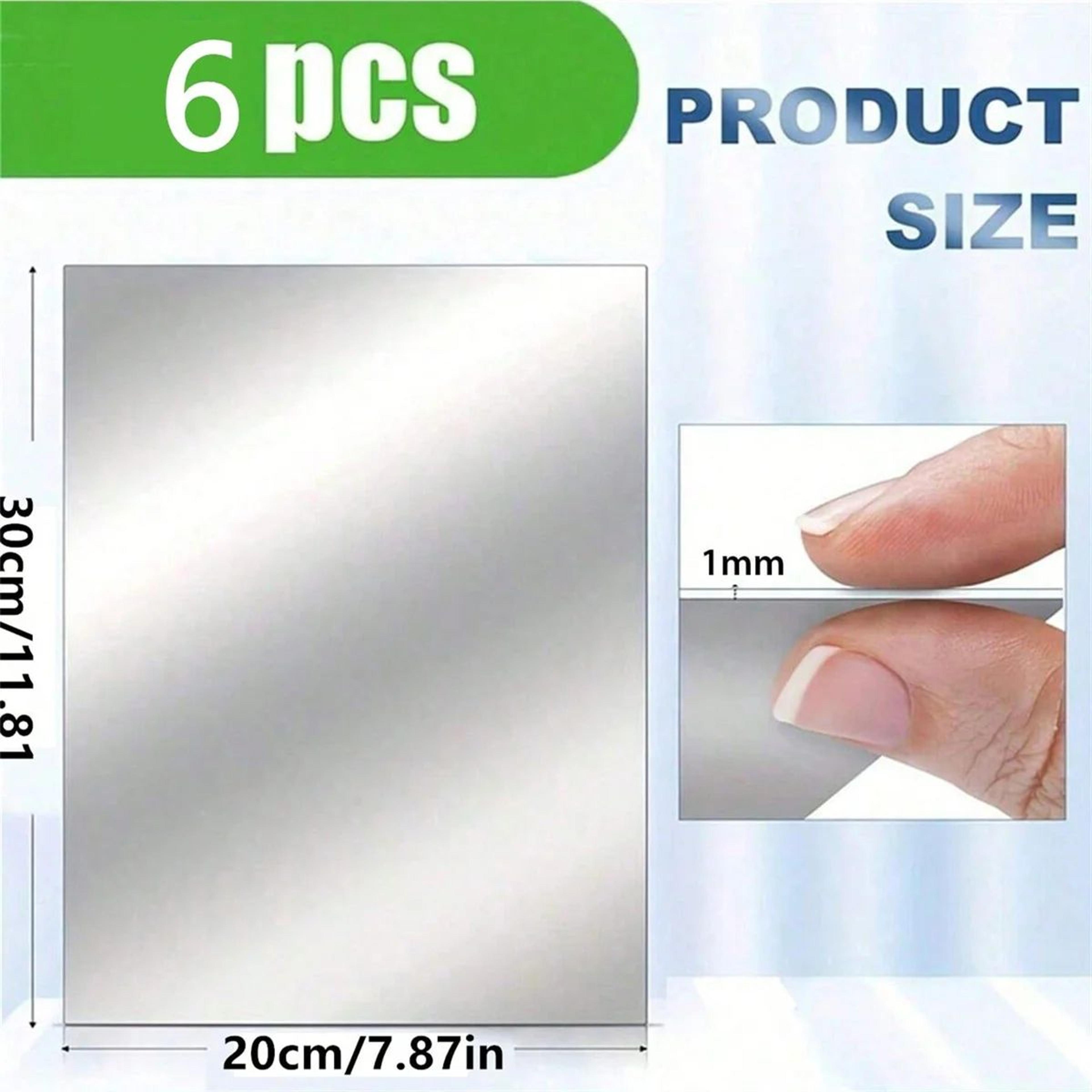 6 Pcs  10 Pcs SelfAdhesive Acrylic Mirror Wall Stickers  Flexible NonGlass Decorative Mirror Tiles  10