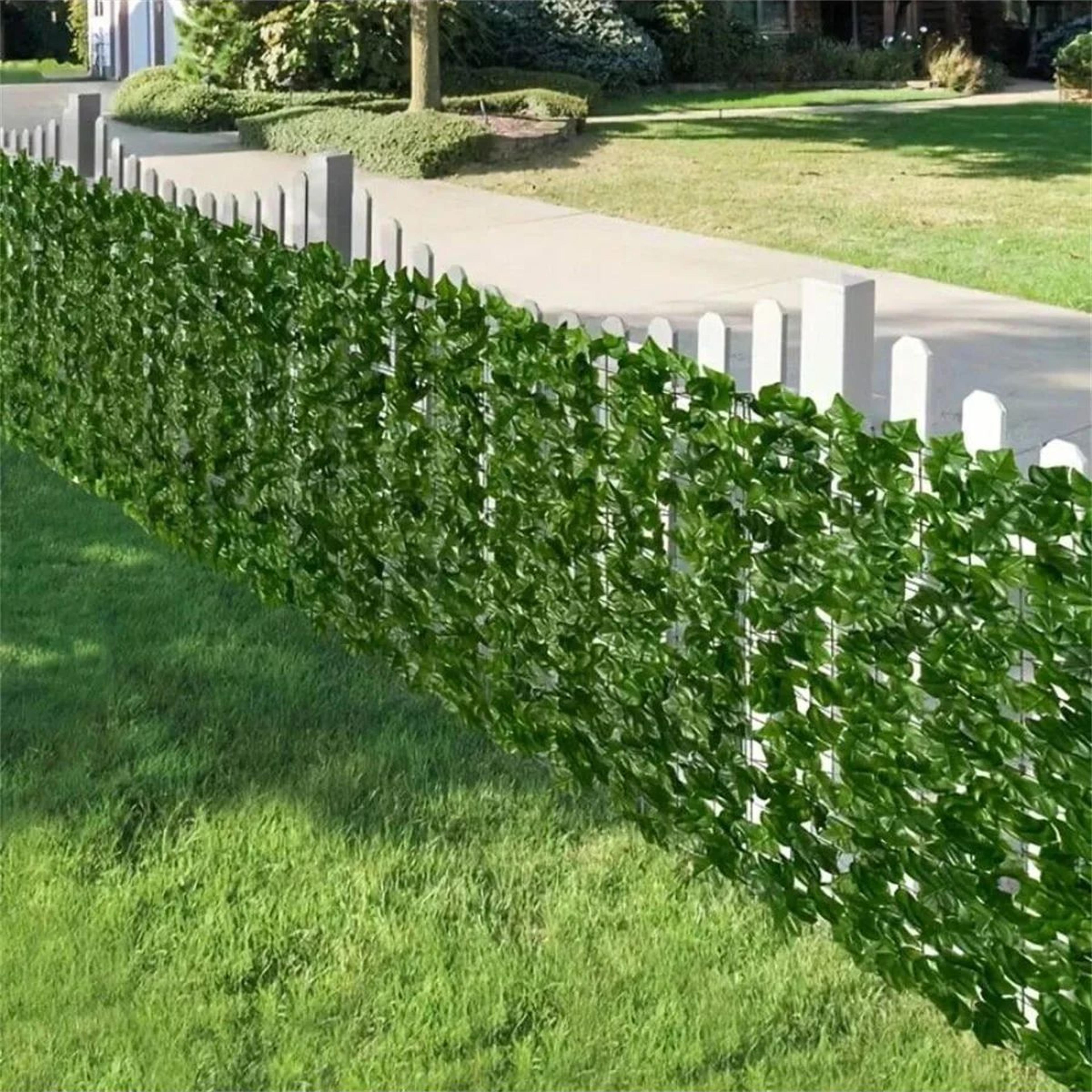 Artificial Ivy Privacy Fence Wall Screen  UVResistant Green Plastic Hedge Panel For Patio Balcony   1