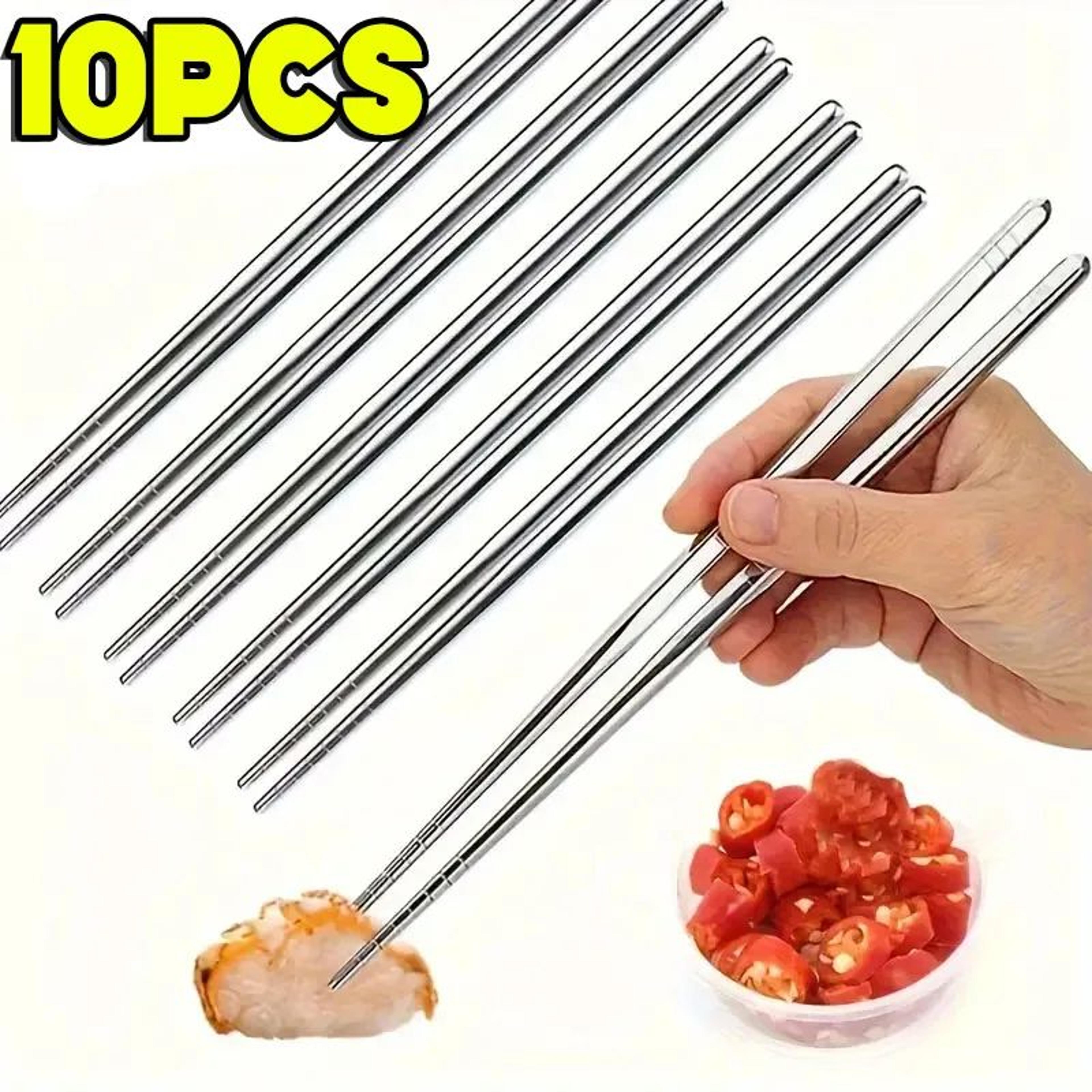 Stainless Steel Reusable Chopsticks Set  Japanese Metal Sushi Chopsticks For Everyday Dining  Kitch 8