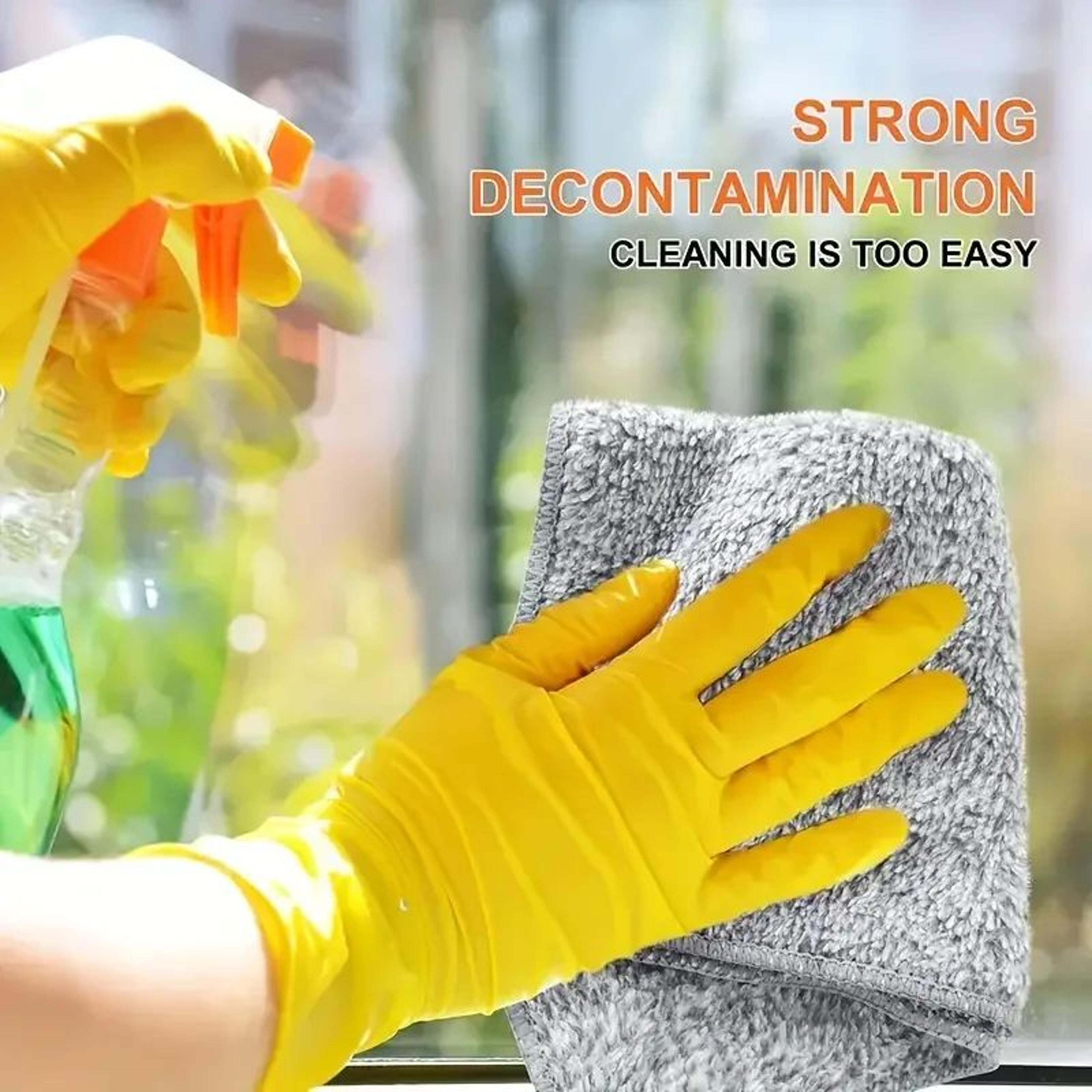 Bamboo Charcoal Microfiber Dish Cloth  Thick Super Absorbent Kitchen Cleaning Rag For Grease Dishes 3