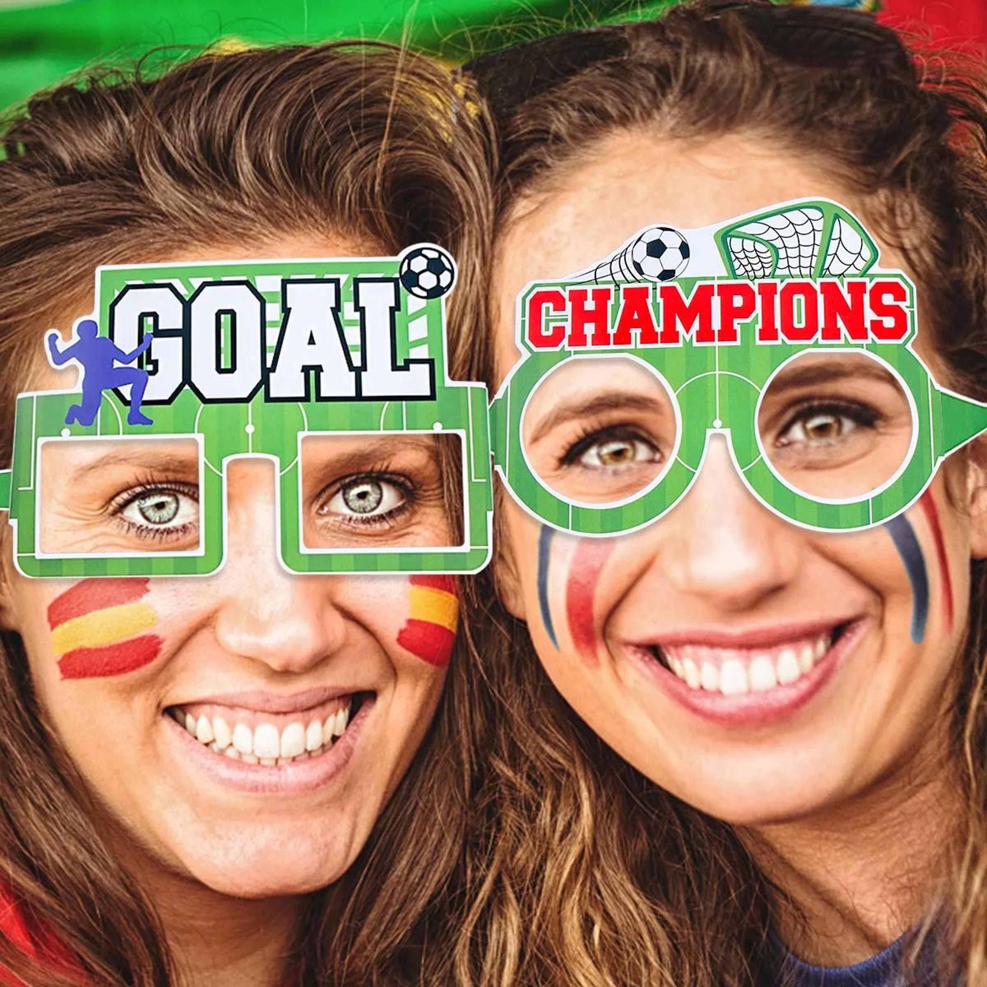 8pcs Football Party Paper Glasses  Soccer Birthday Photo Booth Props For Boys 1st Birthday  Baby Sh 4