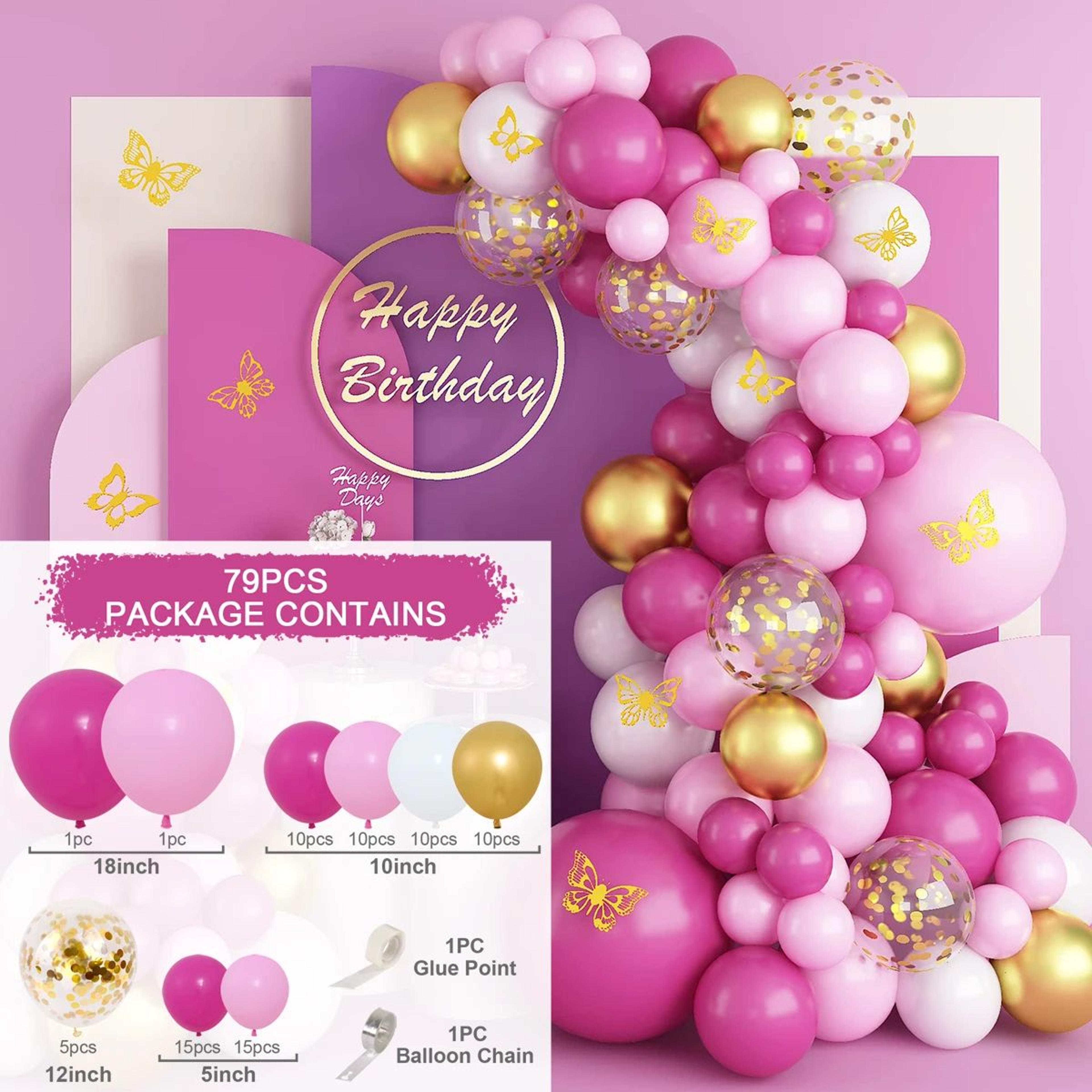 Pink Balloon Garland Arch Kit  Happy Birthday Balloon Decoration For Baby Shower Wedding  Party Sup 7