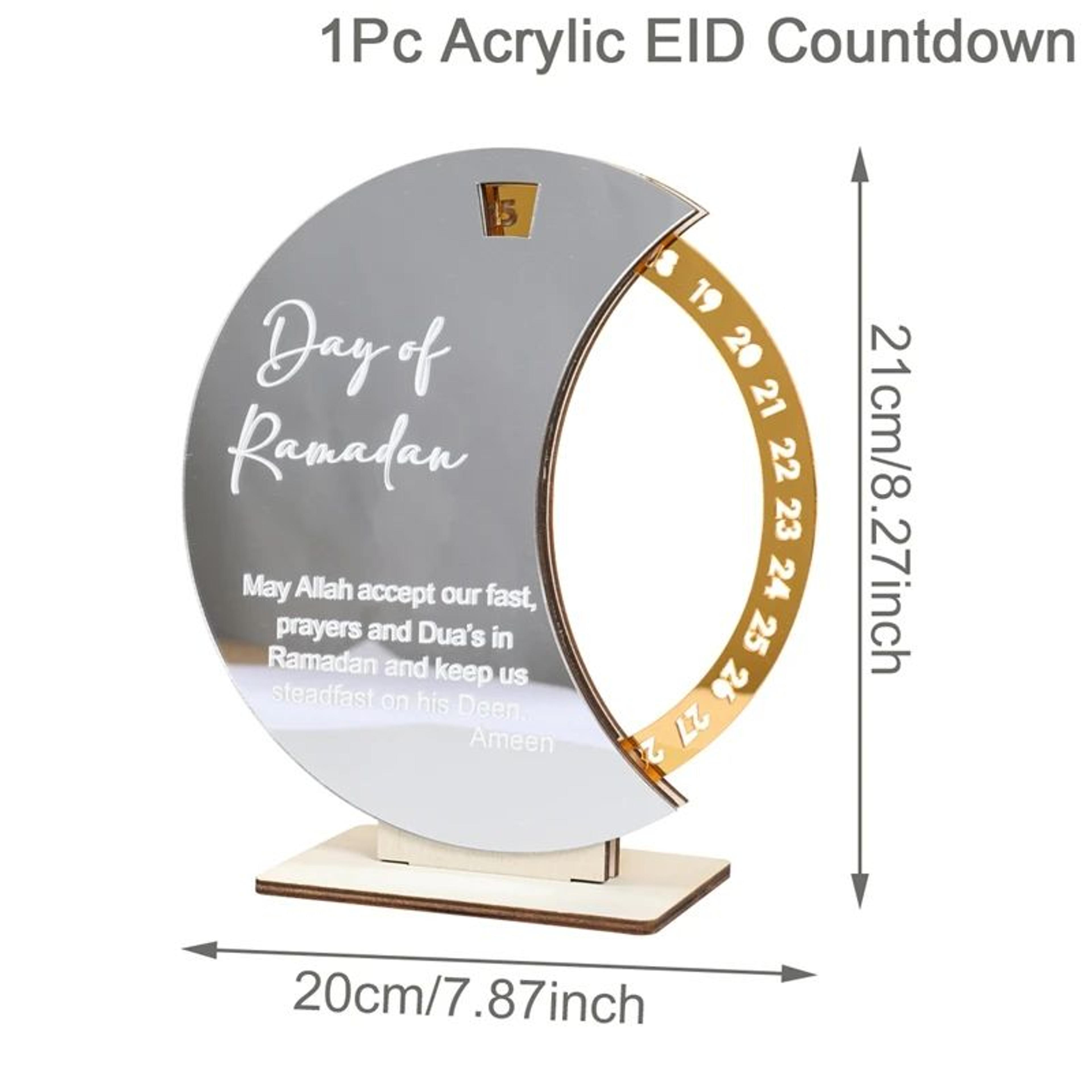 Wooden Ramadan Countdown Calendar  Eid Mubarak Ramadan Kareem Ornament For Islamic Home  Eid Al Adh 11