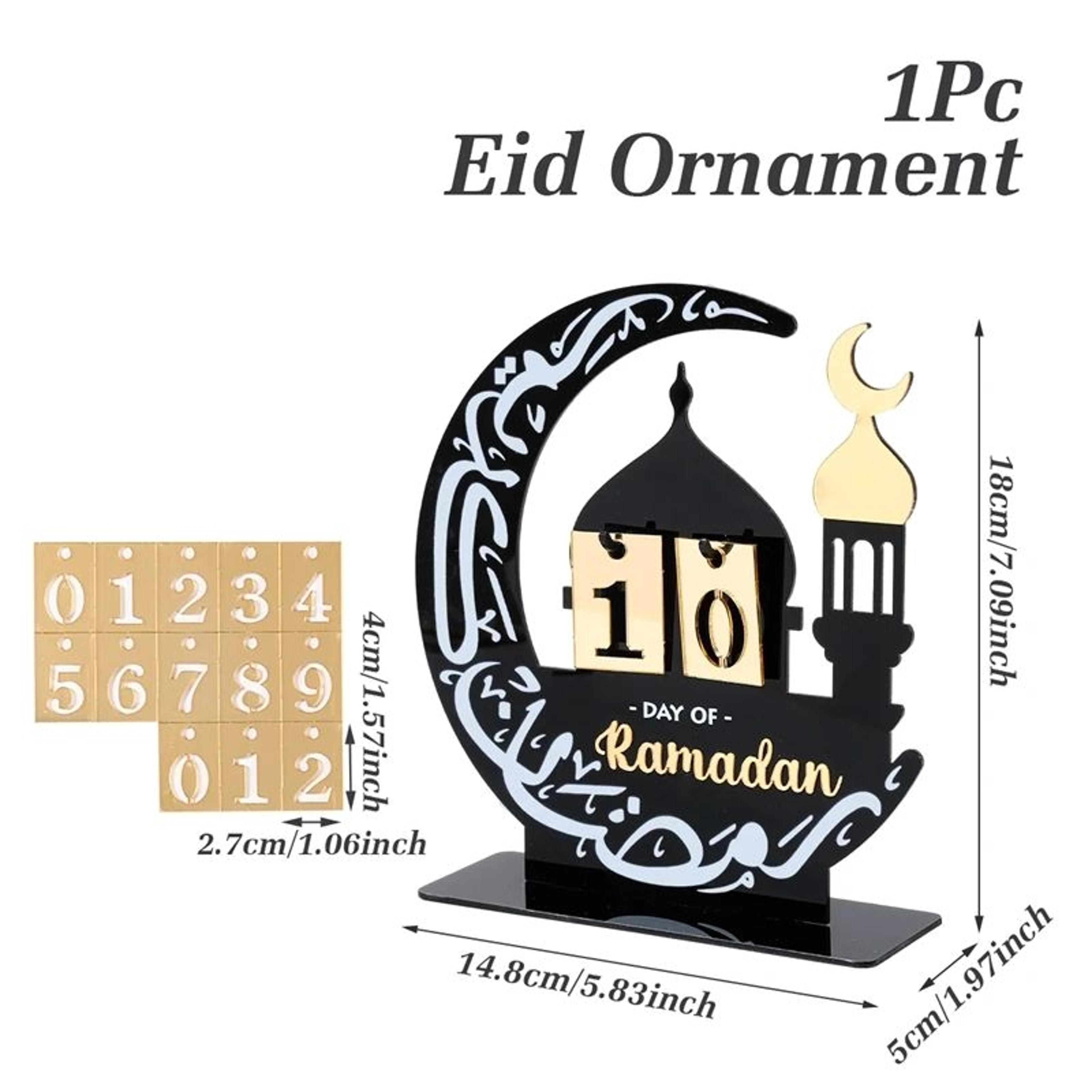 Wooden Ramadan Countdown Calendar  Eid Mubarak Ramadan Kareem Ornament For Islamic Home  Eid Al Adh 13