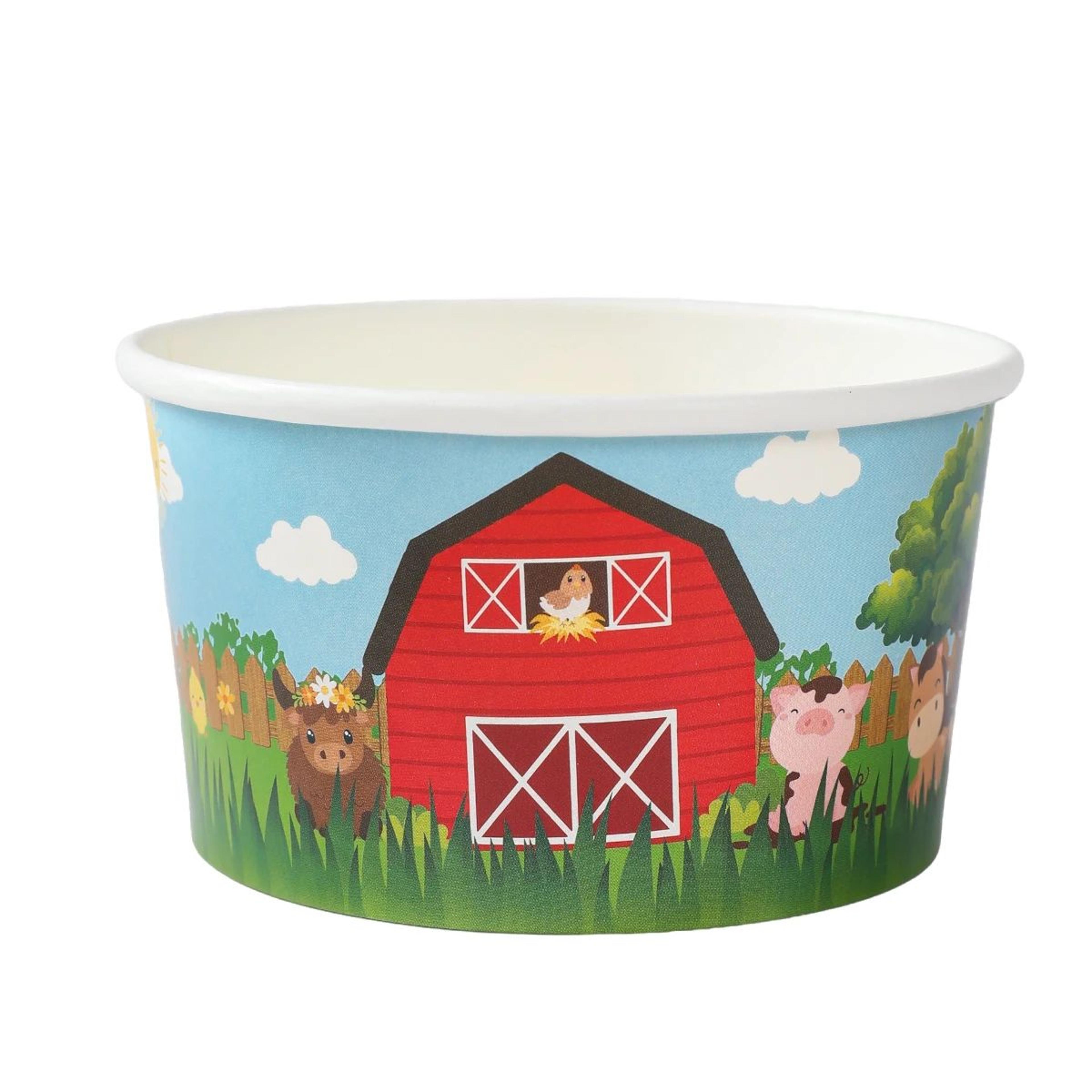 10 Pcs Farm Animals Paper Bowls  Farm Animal Birthday Party Snack Soup  Ice Cream Bowls For Kids Ce 4