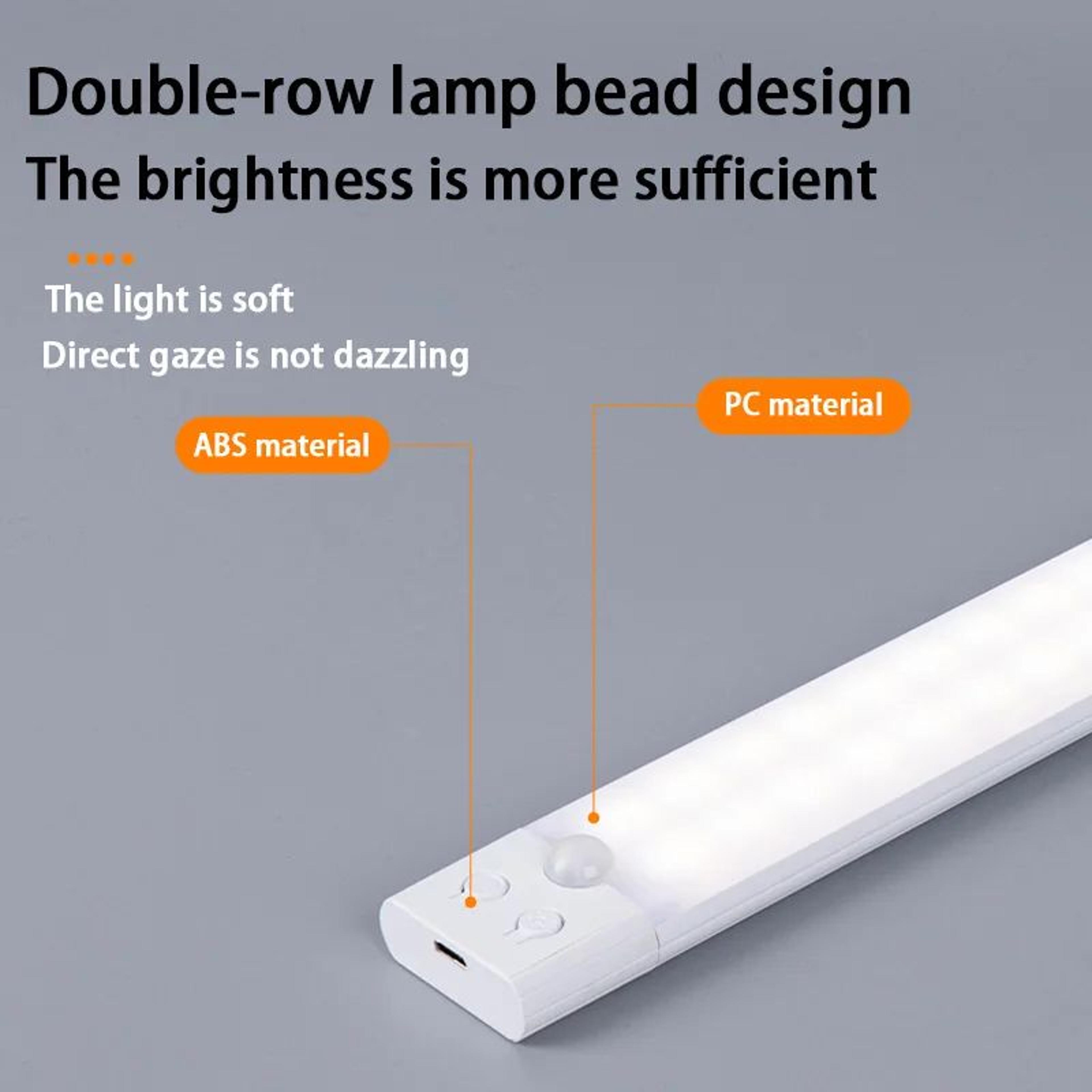 Wireless Rechargeable LED Under Cabinet Motion Sensor Light  Ultra Thin 3 Color Night Light With US 1