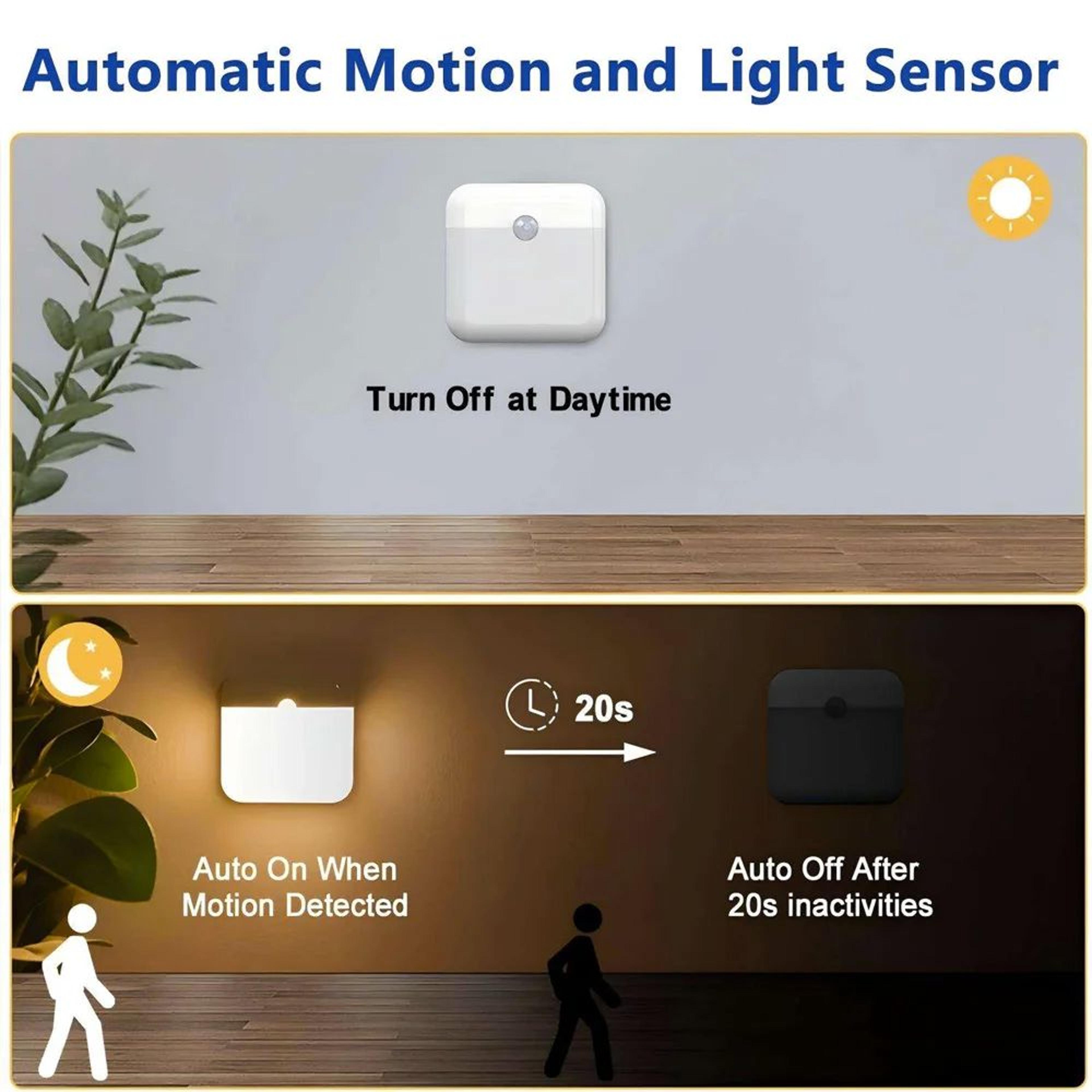 Rechargeable LED Motion Sensor Night Light  Wireless PIR Closet Cabinet Security Light For Hallway  3