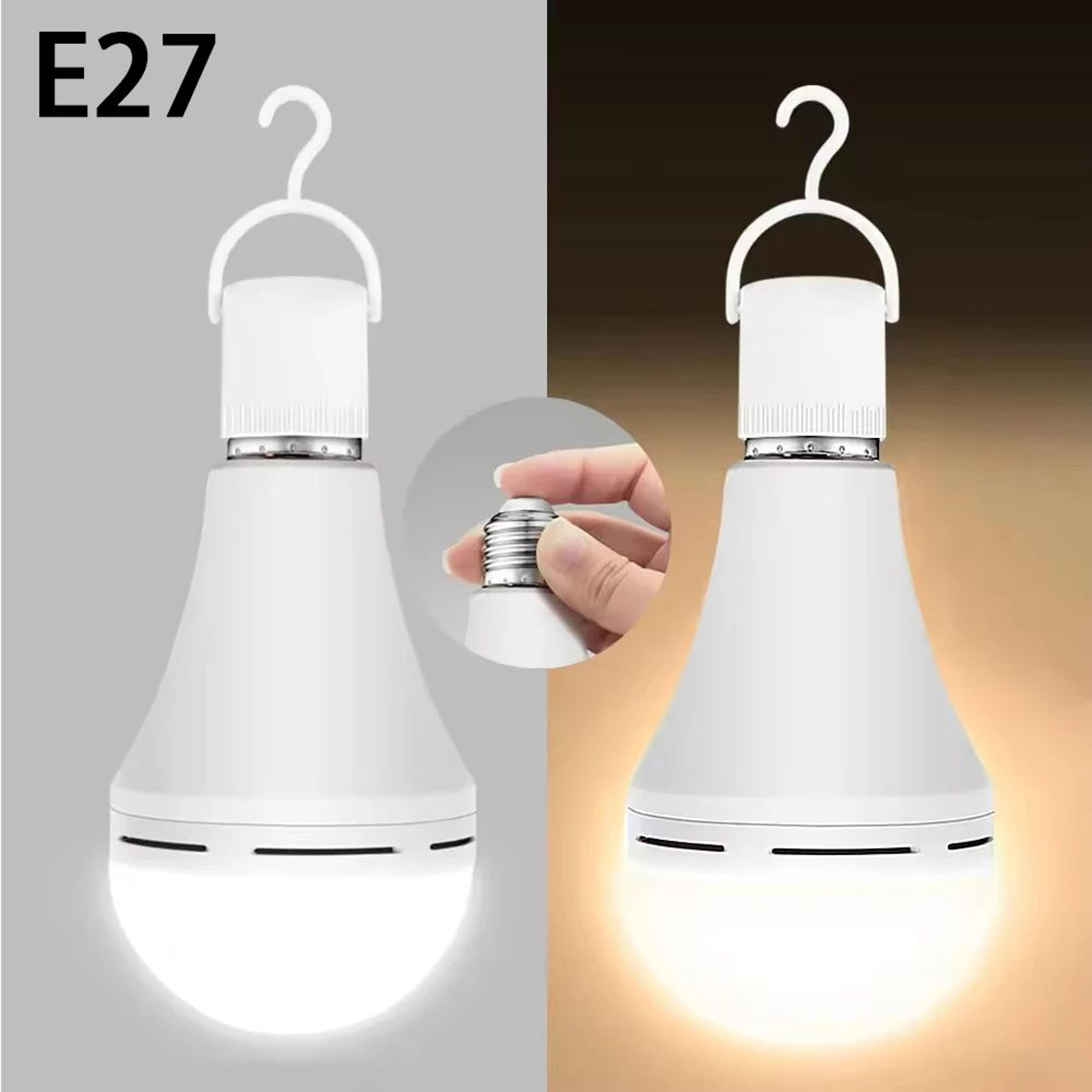 E27 Rechargeable Emergency LED Light Bulb  Portable Backup Camping Lamp With Battery 0