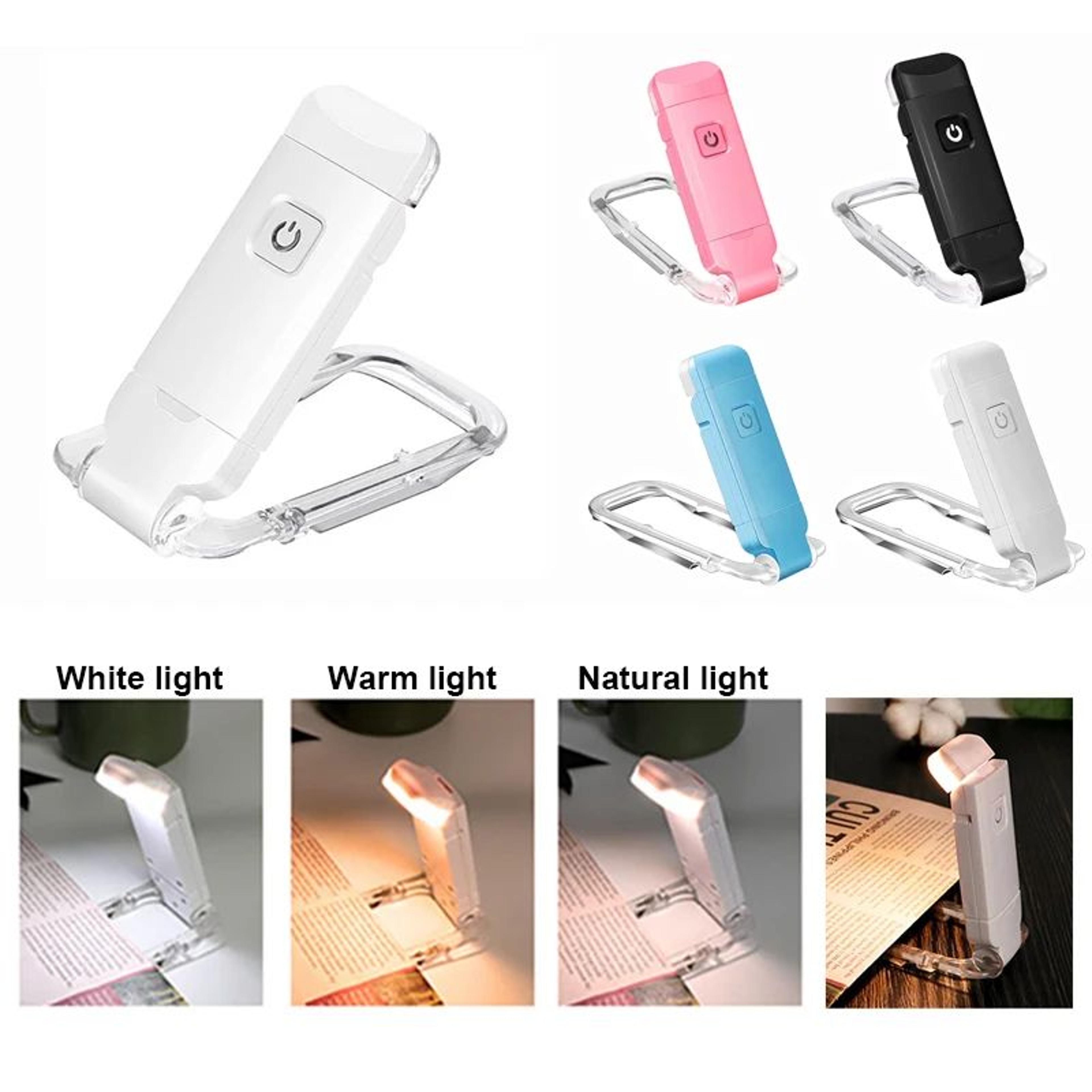 LED USB Rechargeable ClipOn Book Reading Light  Adjustable Brightness  Color Temperature Eye Care B 0
