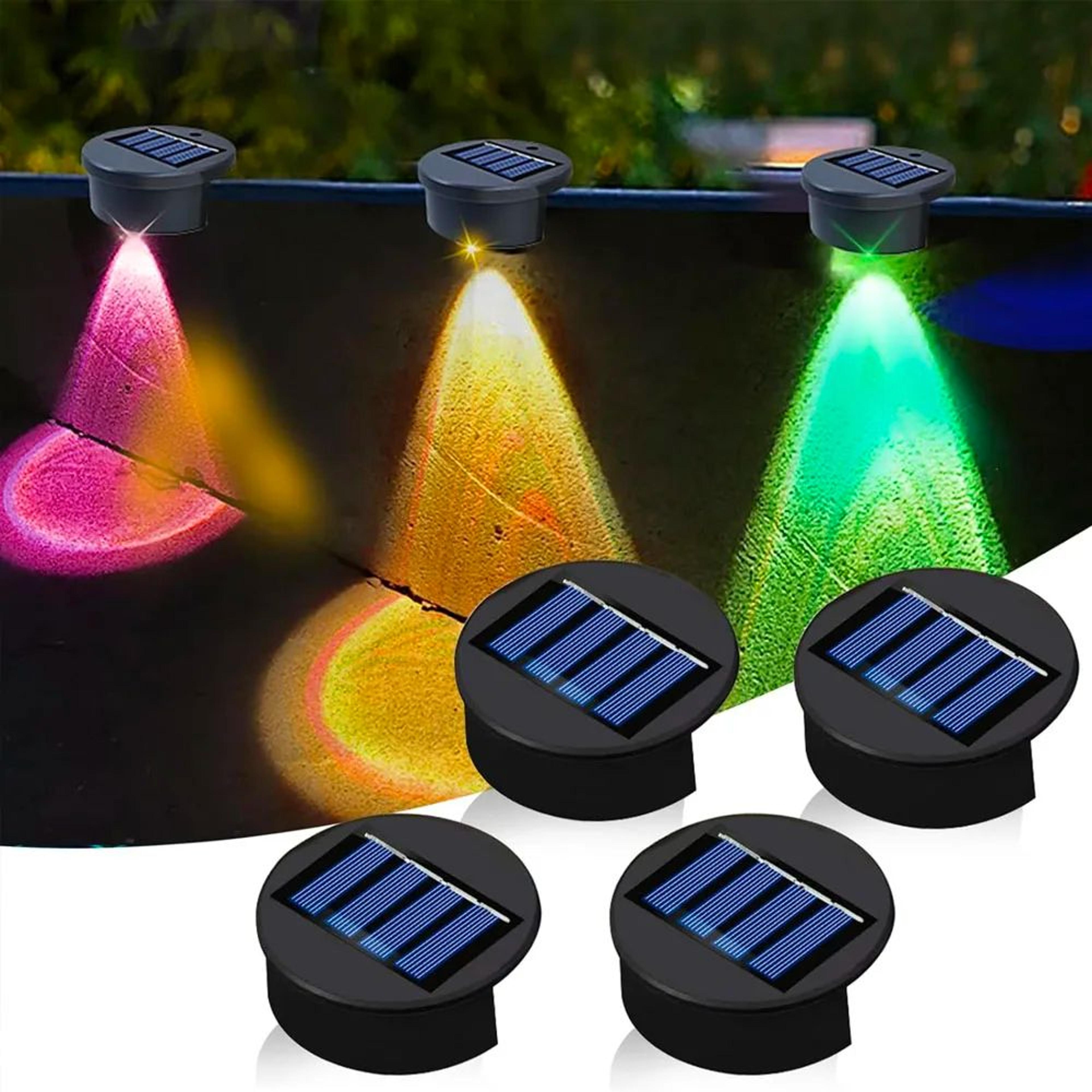 Solar Powered Pool Side Lights  Waterproof ColorChanging LED Deck  Inground Pool Lights For Garden  0