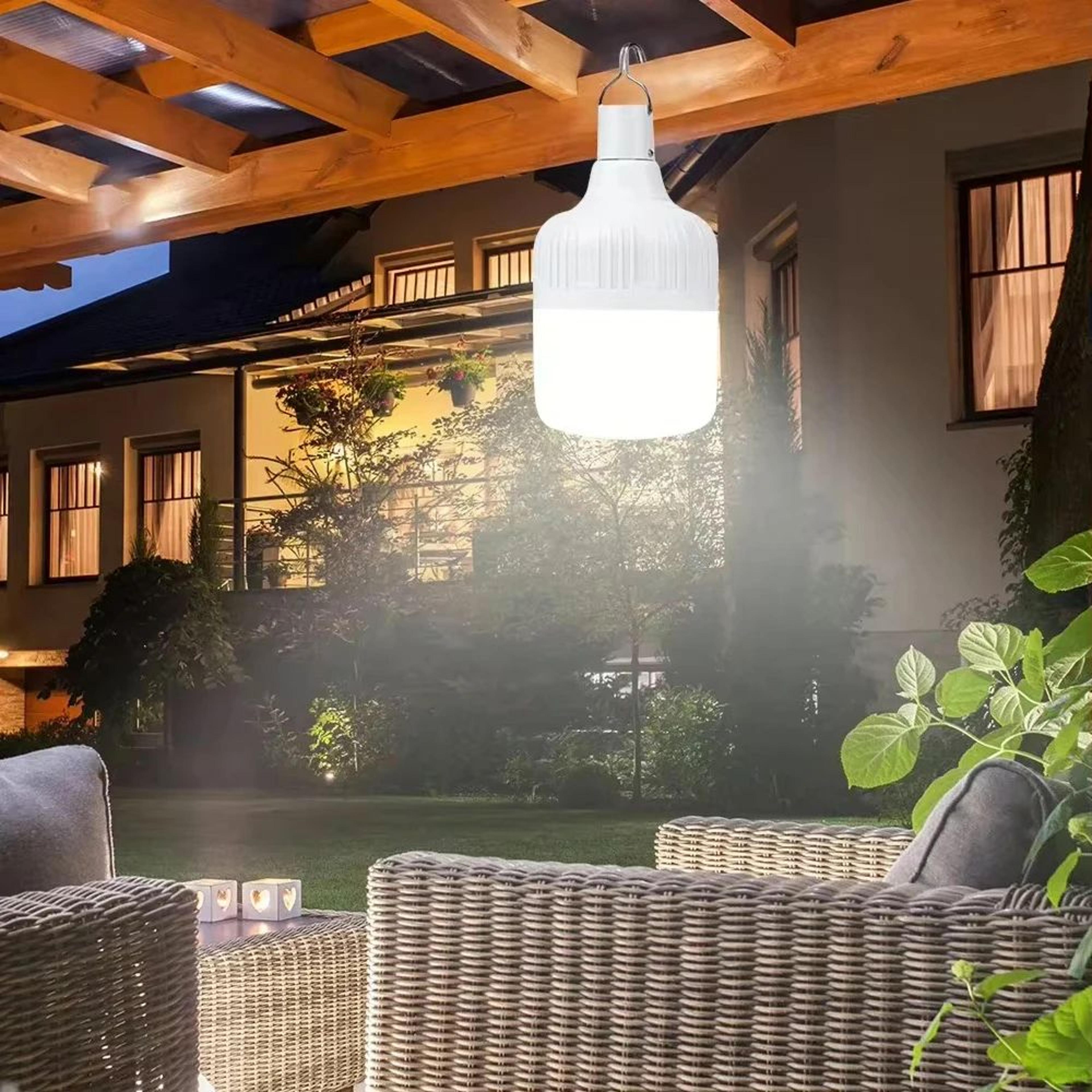 USB Rechargeable LED Camping Light Bulb 30W60W100W  Portable Emergency Lantern With Hook For Outdoo 1