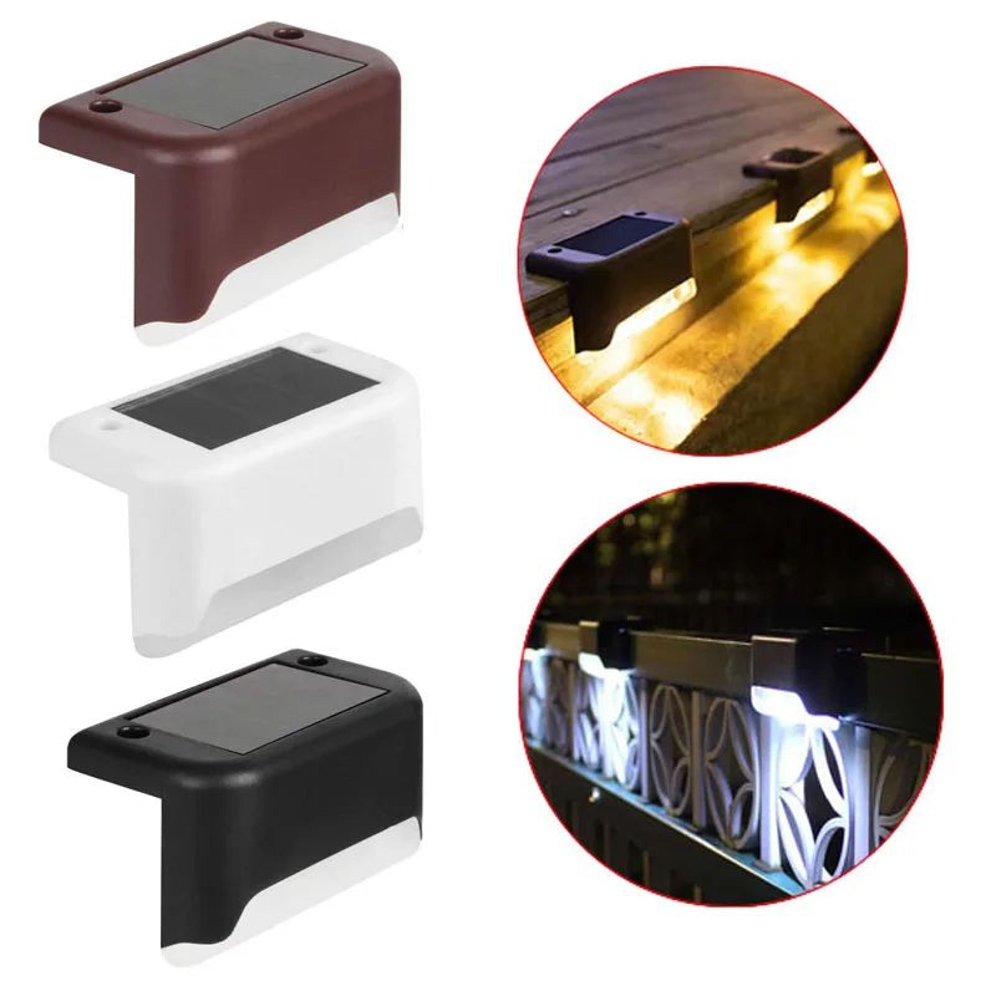 Solar Deck Lights Outdoor  Waterproof LED Solar Step Lights For Stairs Fence Railing Patio Yard  Pa 5