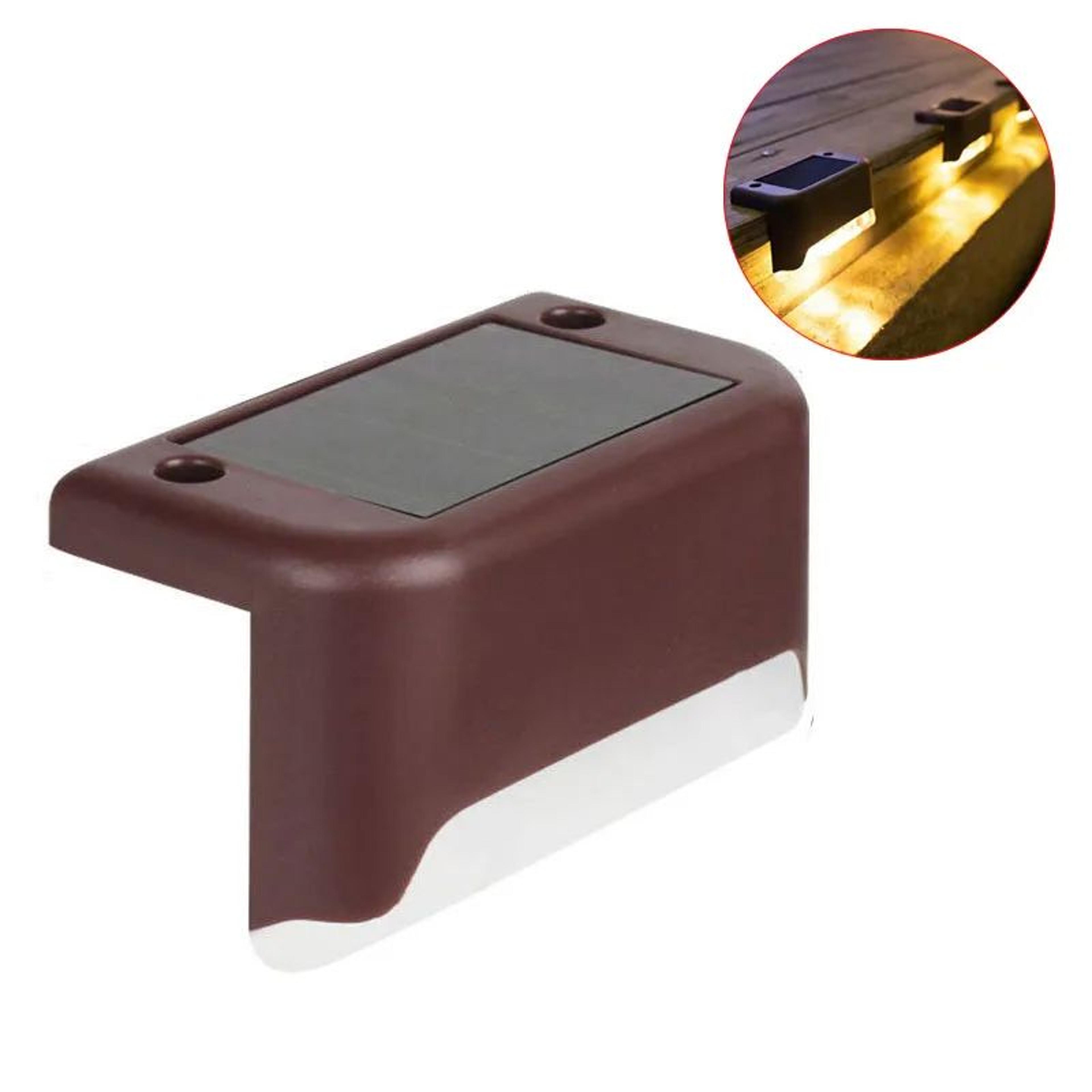 Solar Deck Lights Outdoor  Waterproof LED Solar Step Lights For Stairs Fence Railing Patio Yard  Pa 8