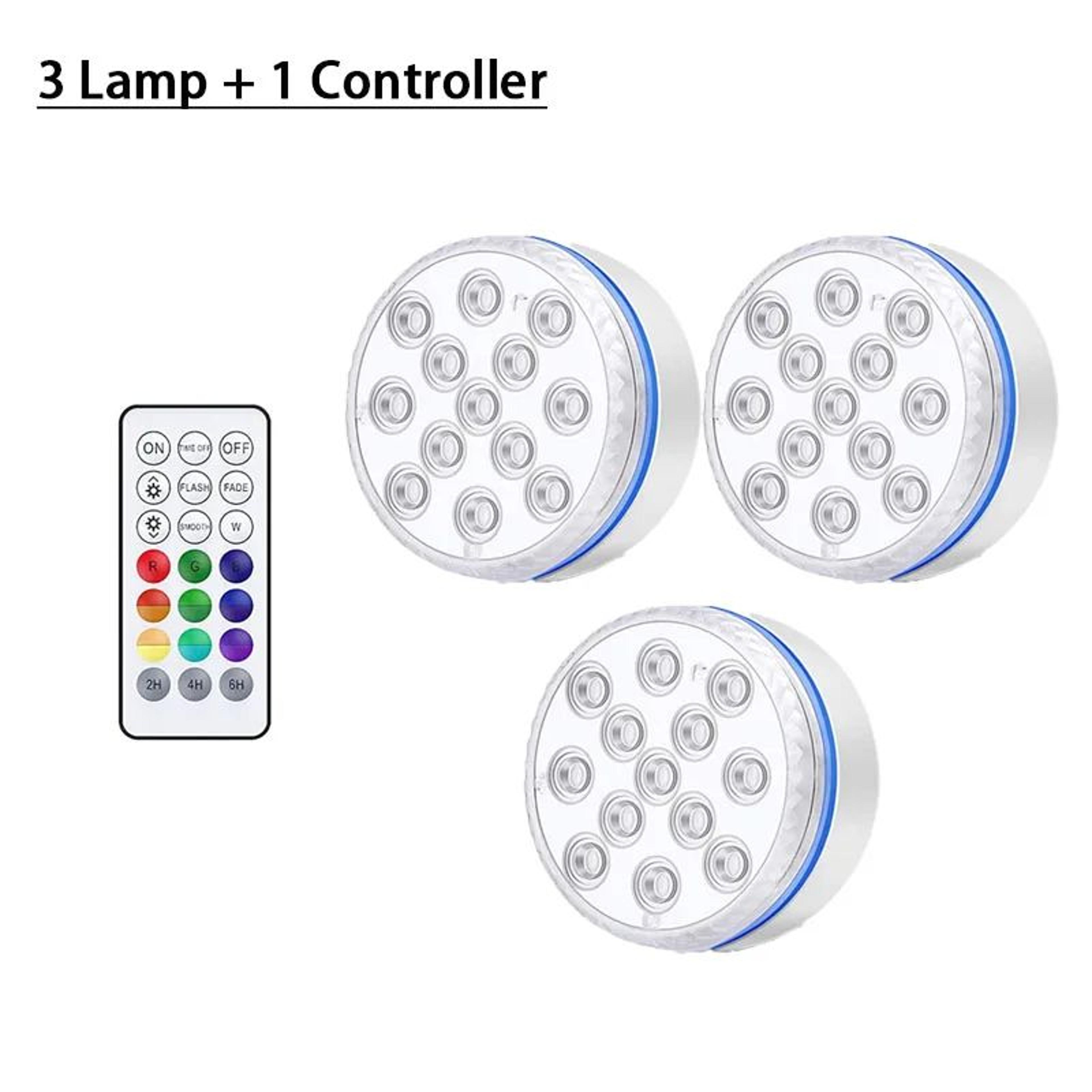 IP68 Waterproof 13 LED Pool Light  RGB Submersible Underwater Light With RF Remote For Pool Pond  A 8