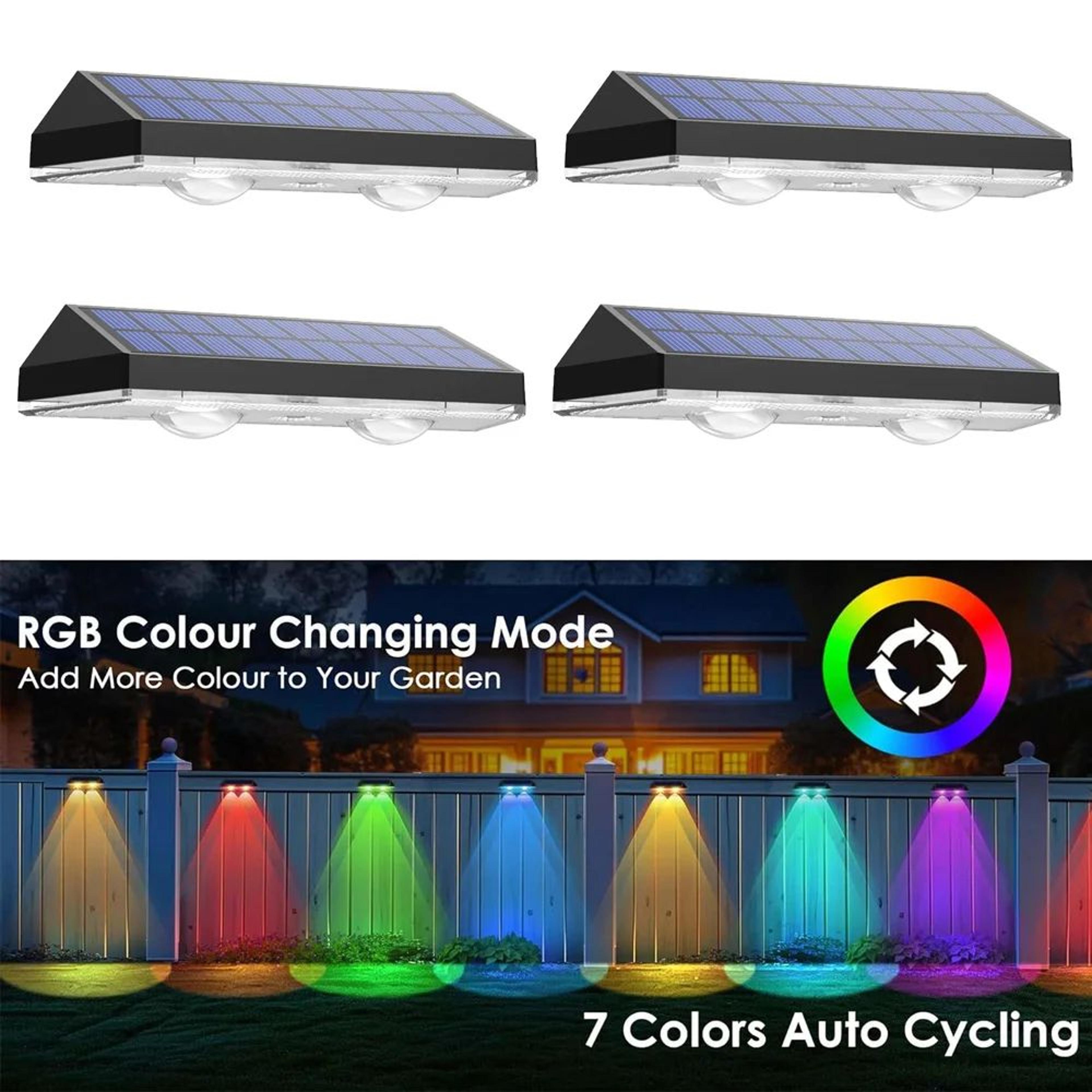 Solar LED Fence  Deck Lights  IP65 Waterproof Outdoor Path Stair  Wall Lights With 3 Color Temperat 9