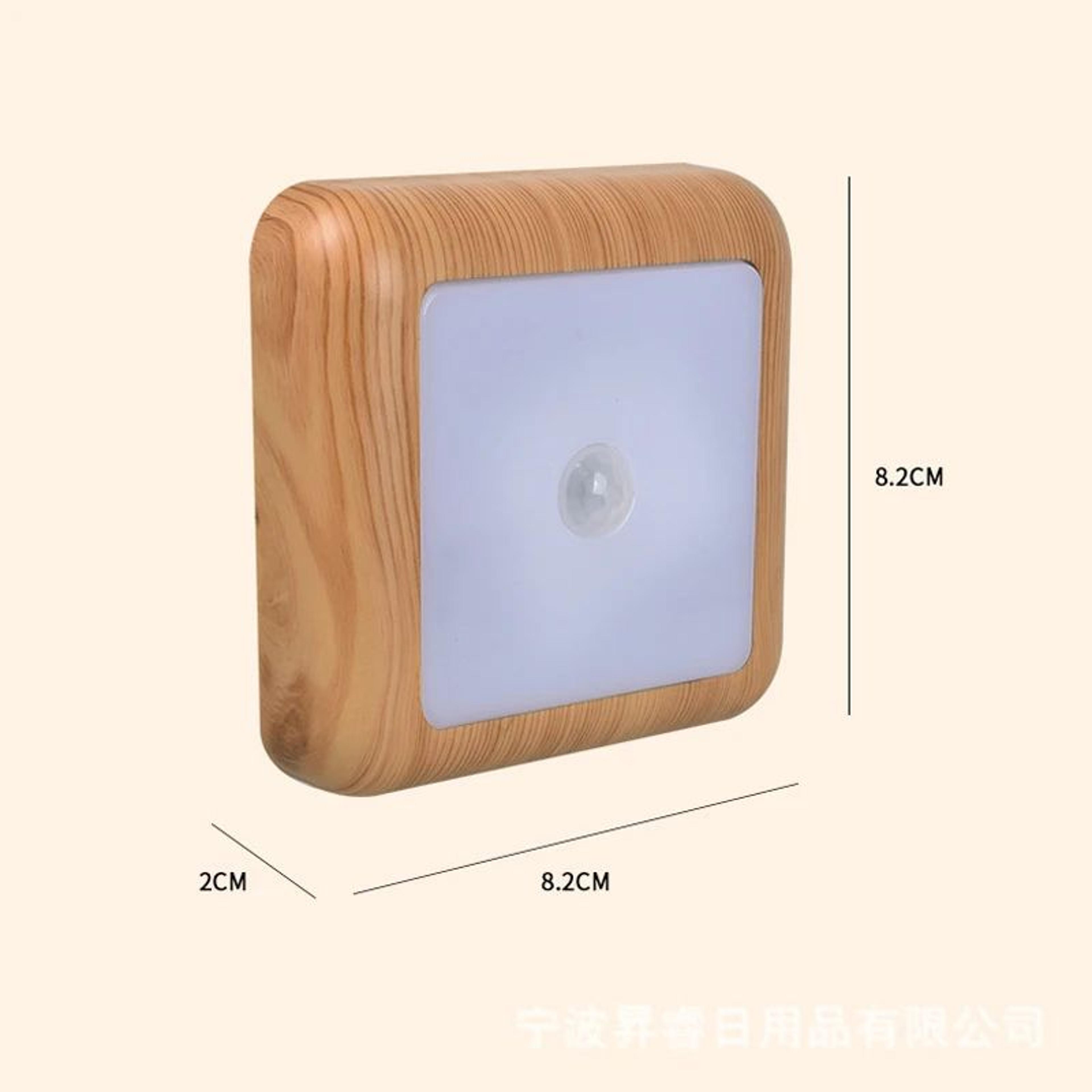 Wood Grain Motion Sensor LED Night Light  Wireless Battery Powered Smart Closet Cabinet Light For S 5