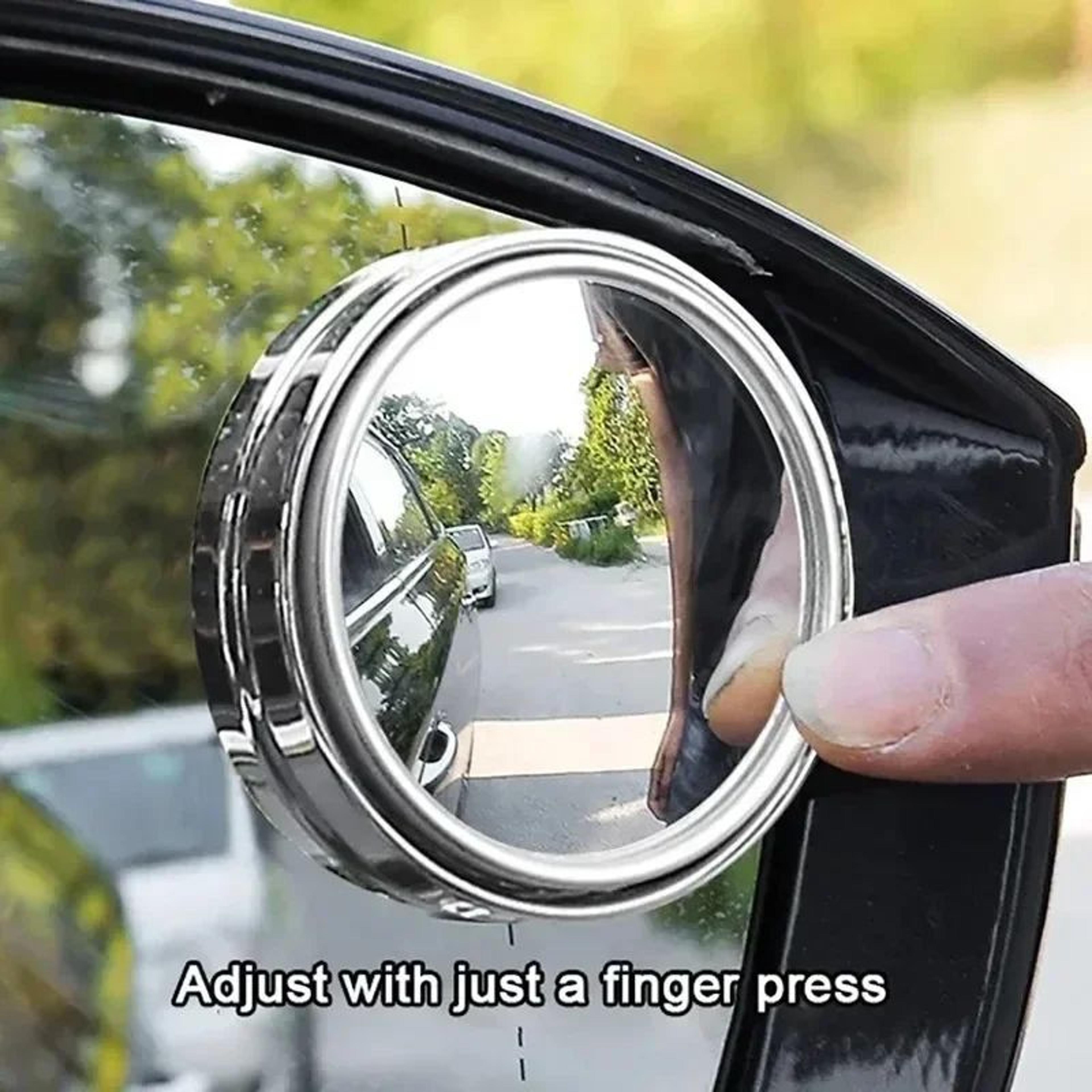 4pcs 360 Adjustable Blind Spot Mirror  WideAngle Convex Car Rearview Mirror For Safer Lane Changes  1