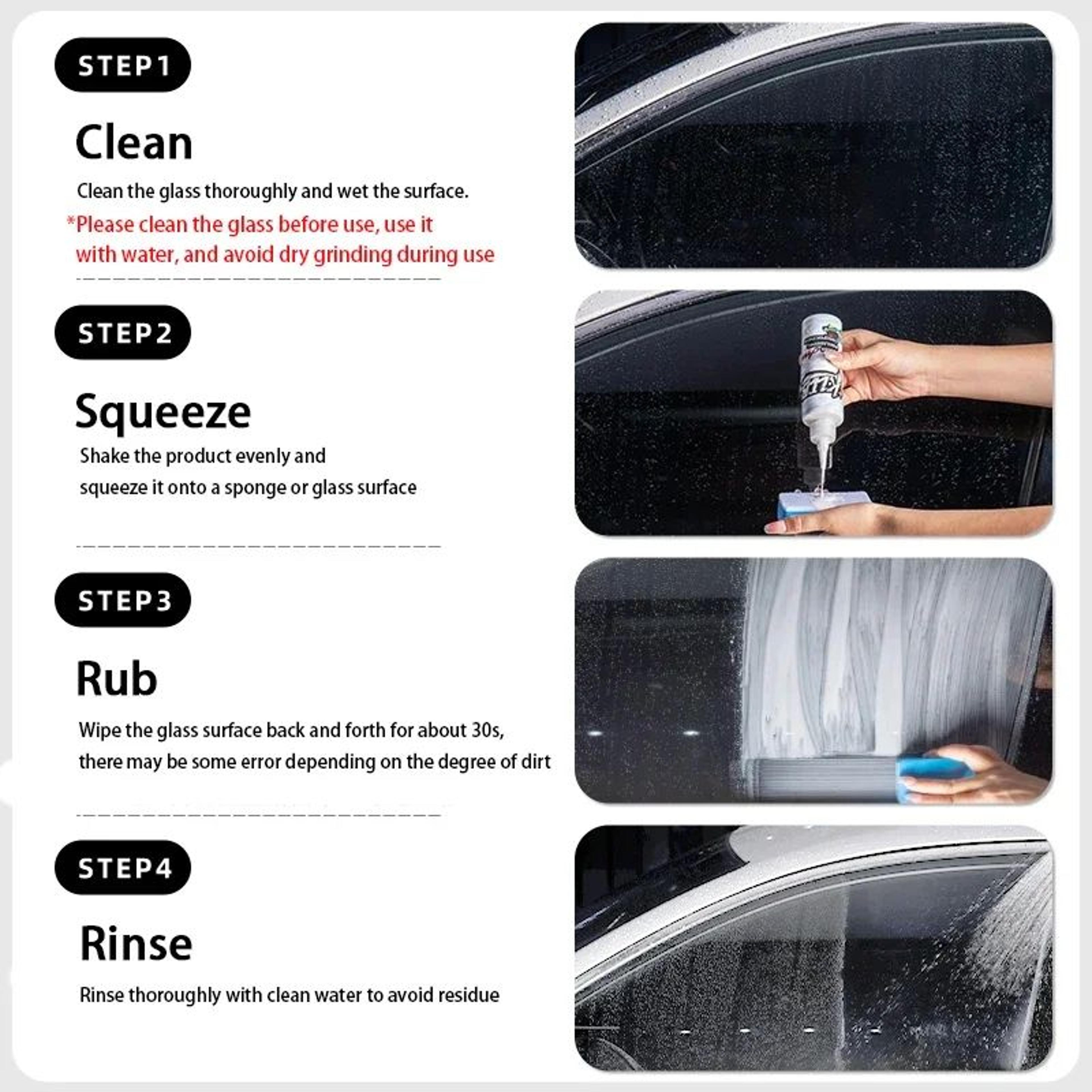 Car Windshield Glass Polishing Agent  Cerium Oxide Scratch Remover Water Spot  Oil Film Cleaner Wit 5