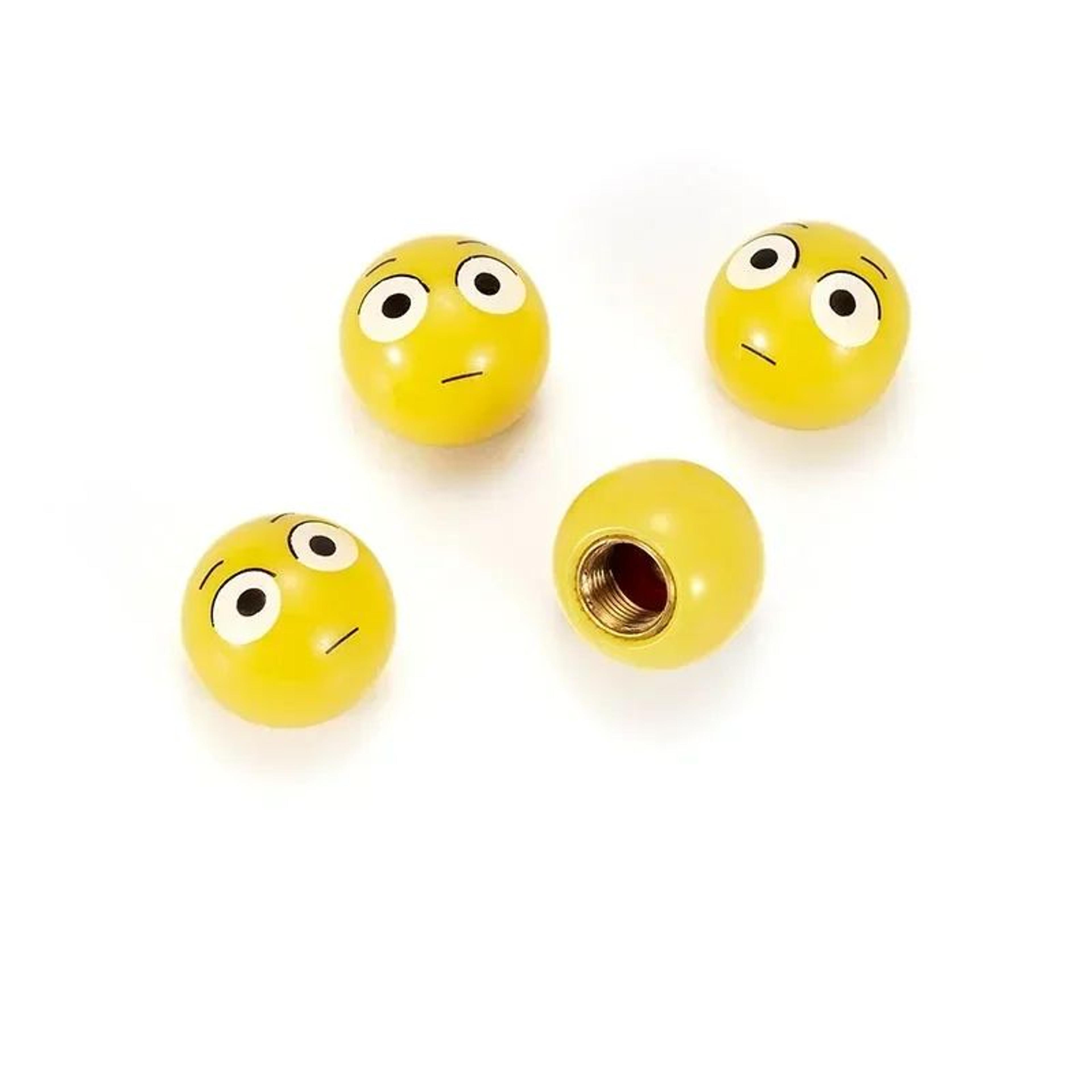 Creative Emoji Tire Valve Caps  Universal ABS Dustproof AntiLeak Valve Stem Covers For Cars  Motorc 16