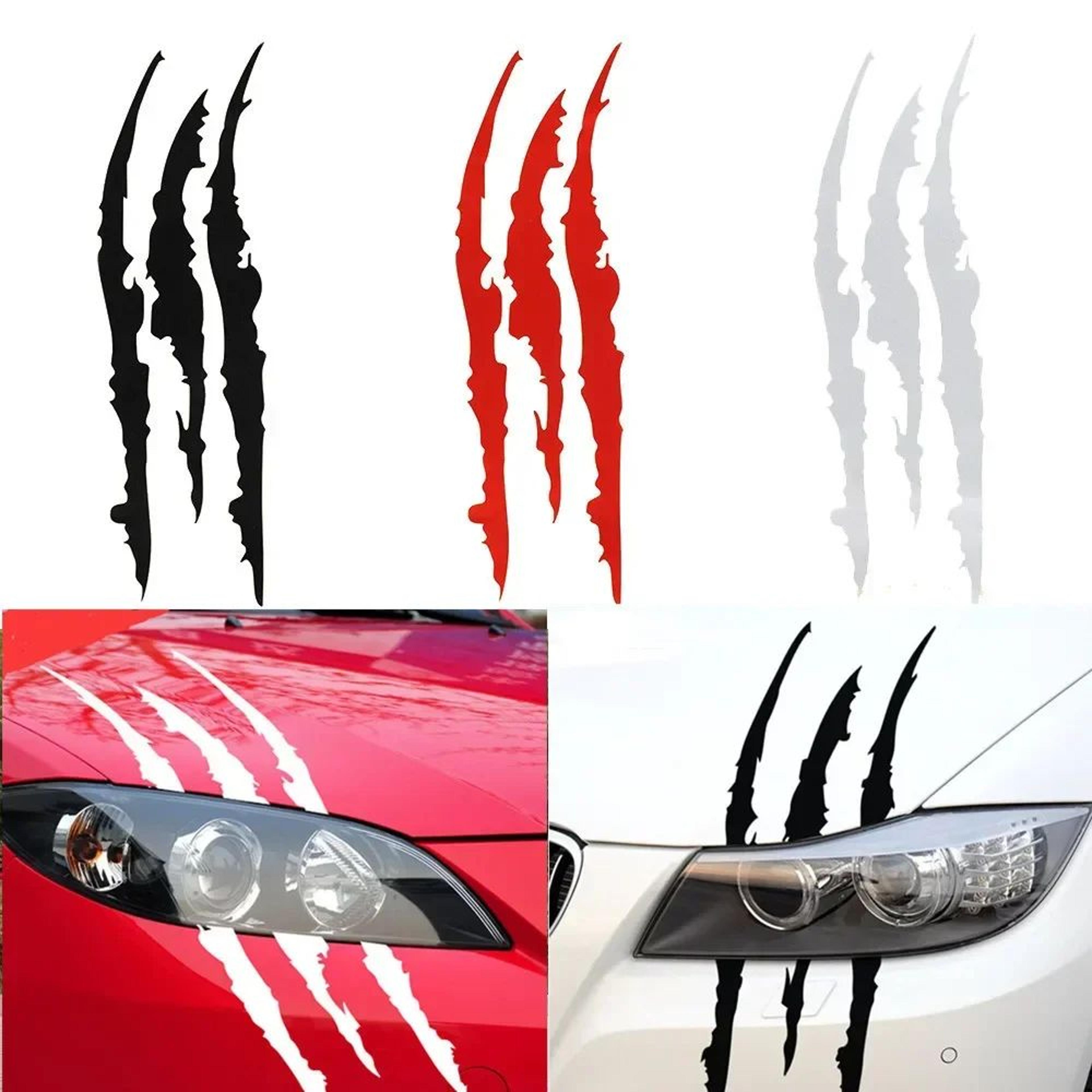 Ghost Claw Reflective Headlight Eyebrow Car Stickers  Creative ScratchStyle Vinyl Decals For Cars S 1
